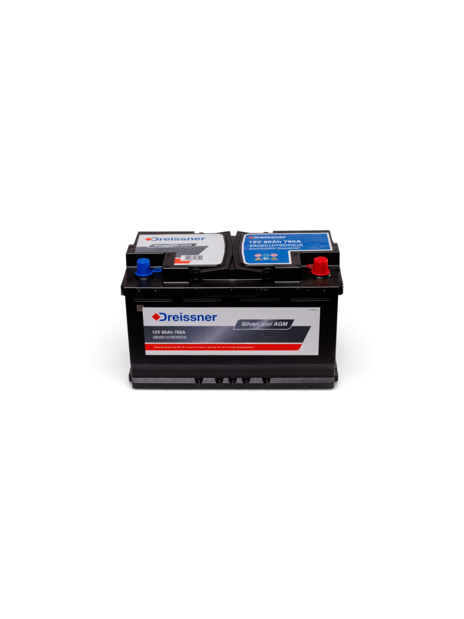 Acumulator Auto Dreissner Silverlabel Agm 12V 80Ah 760A 12V