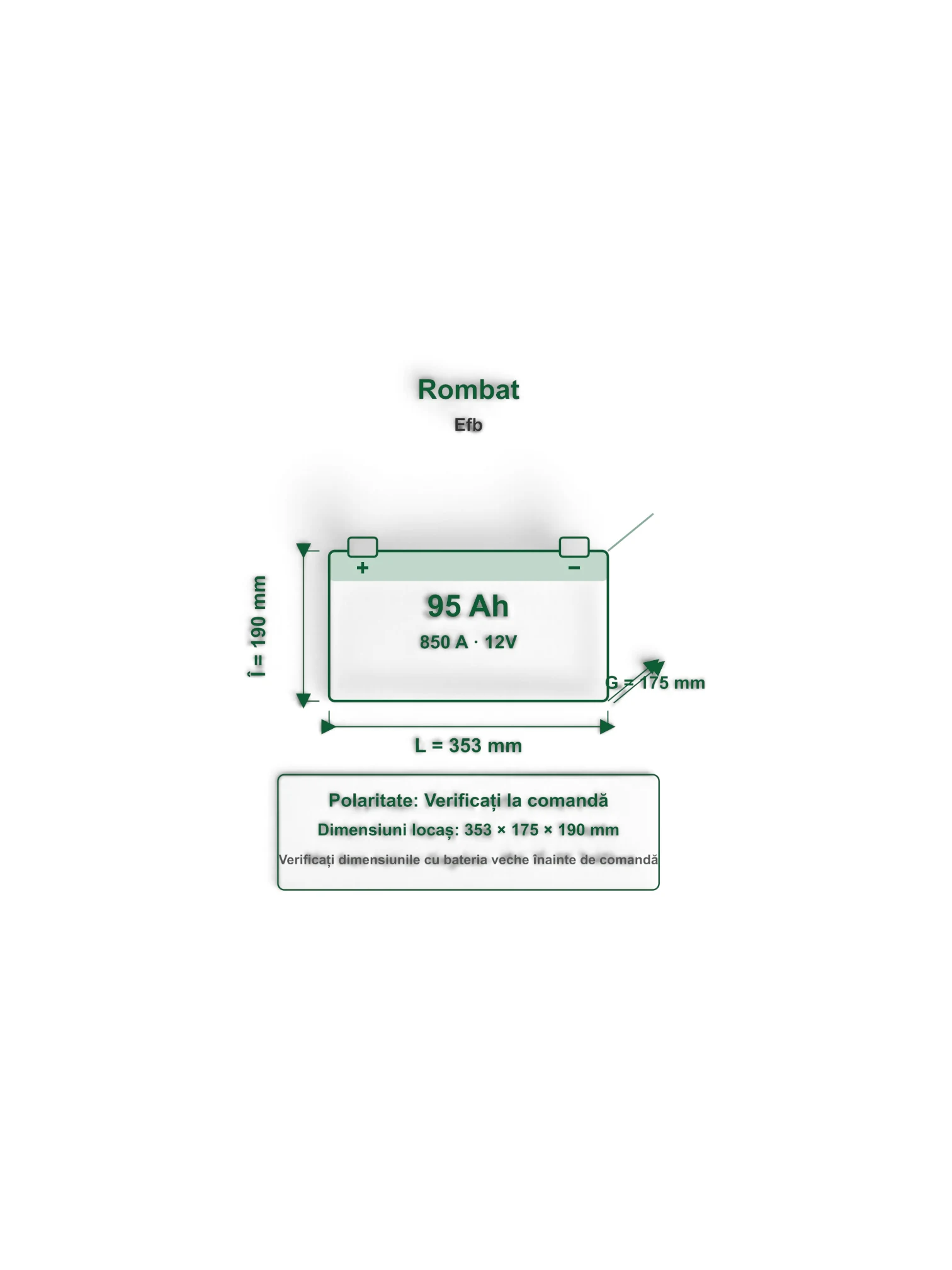 Acumulator Rombat 95Ah 850A