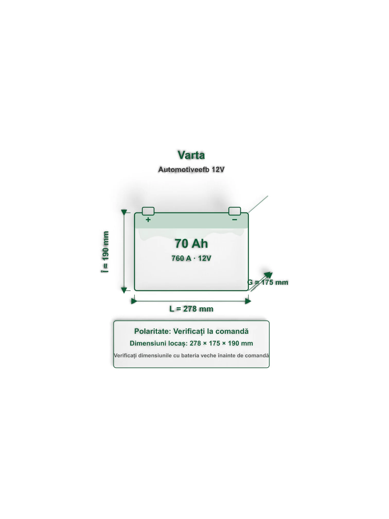 Acumulator Varta 70Ah 760A