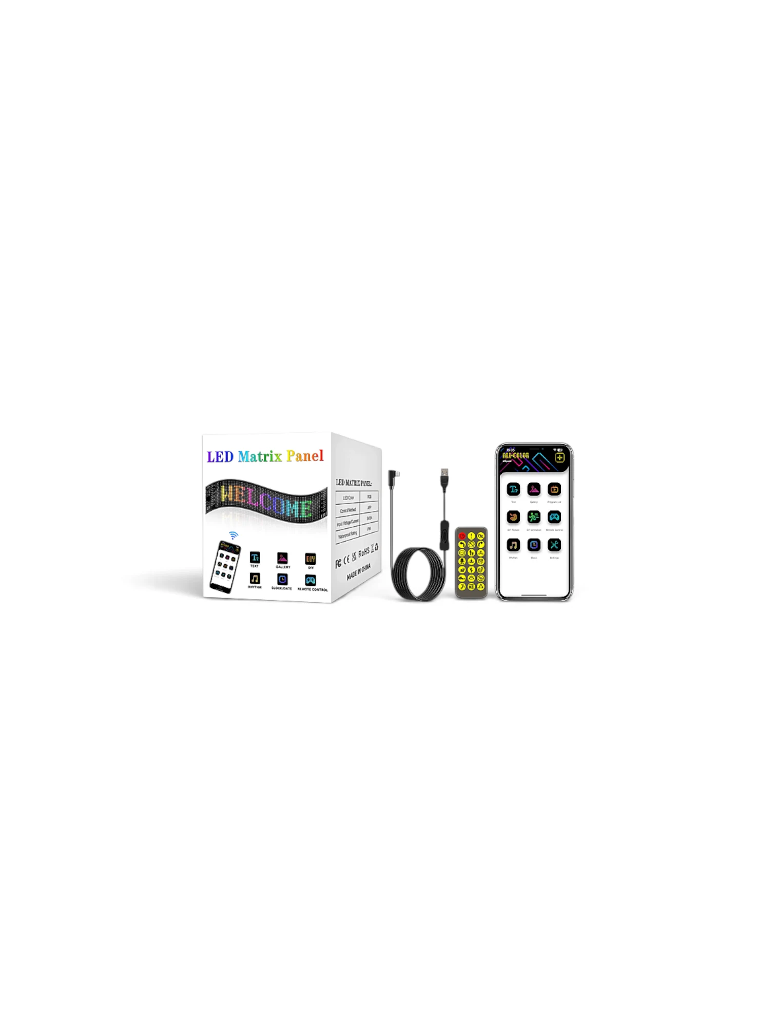 AFISAJ LED FLEXIBIL AUTO CU CONTROL PRIN APP