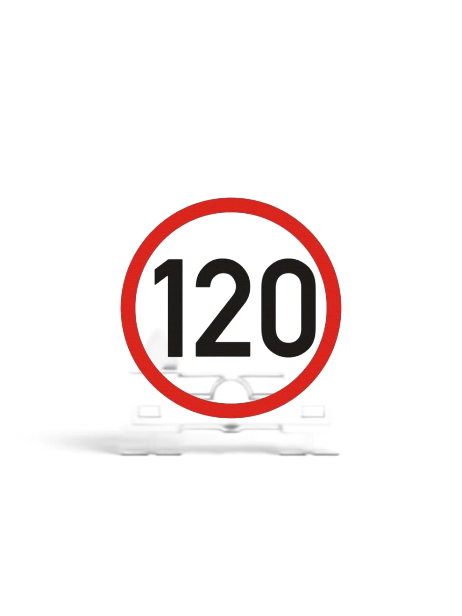 Autocolant reflectorizant fi 12cm limita viteza 120km/h