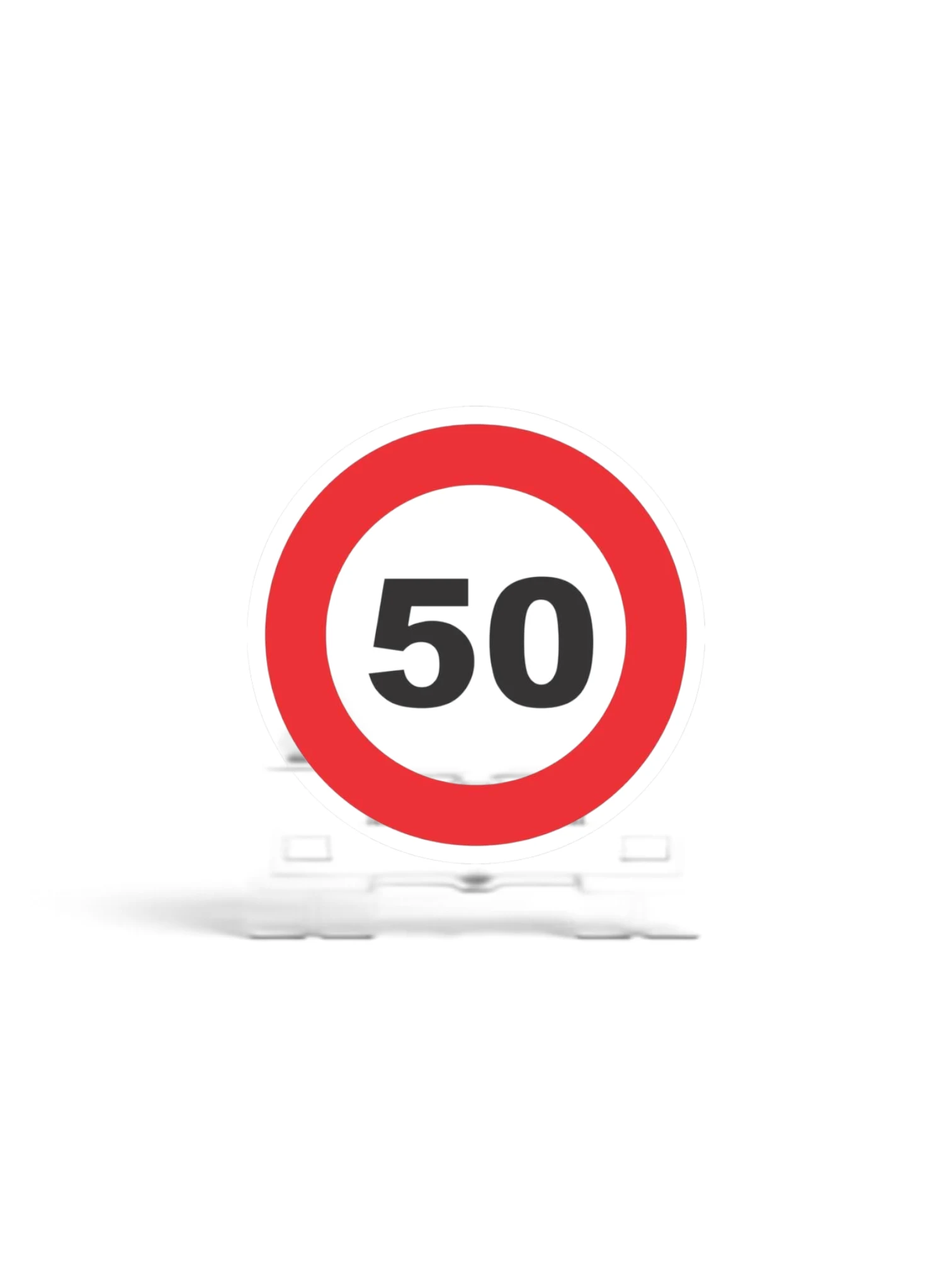 Autocolant reflectorizant fi 12cm limita viteza 50km/h