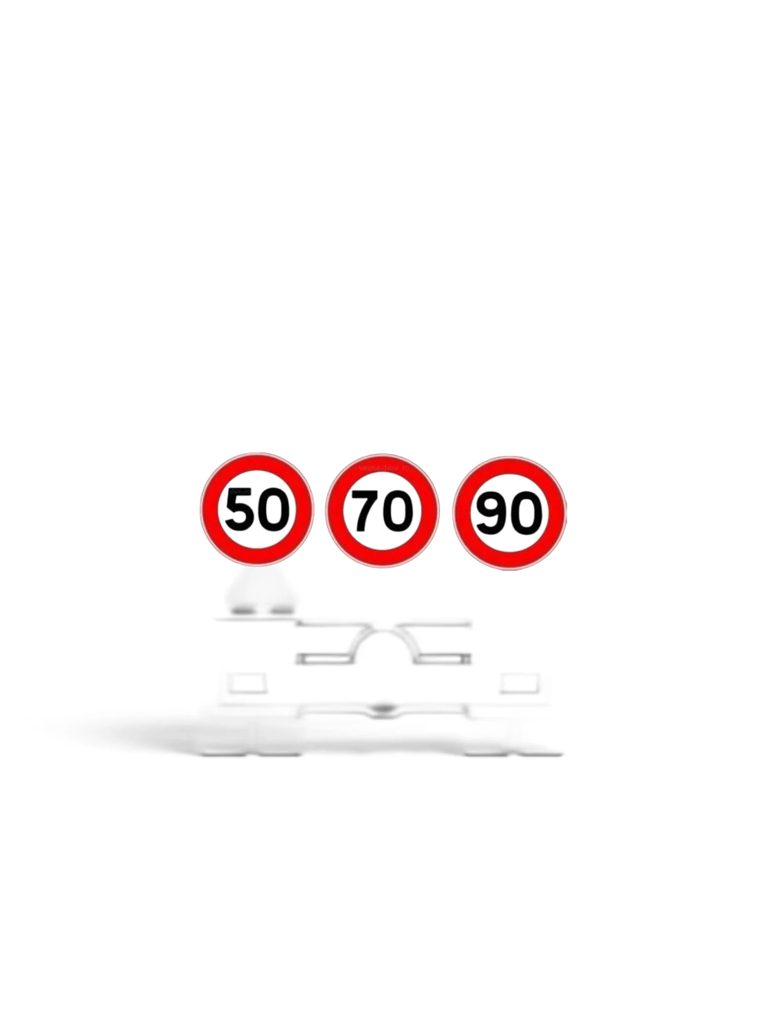 Autocolant reflectorizant limita viteza fi18cm, 70km/h Reflective sheet