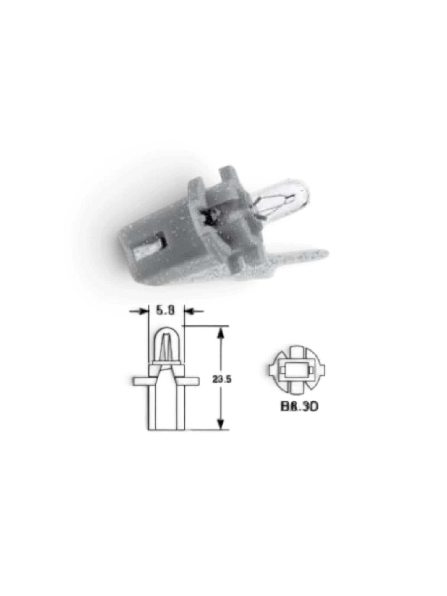 Bec bord dulie plastic 24V/1.2W T5 Lohuis