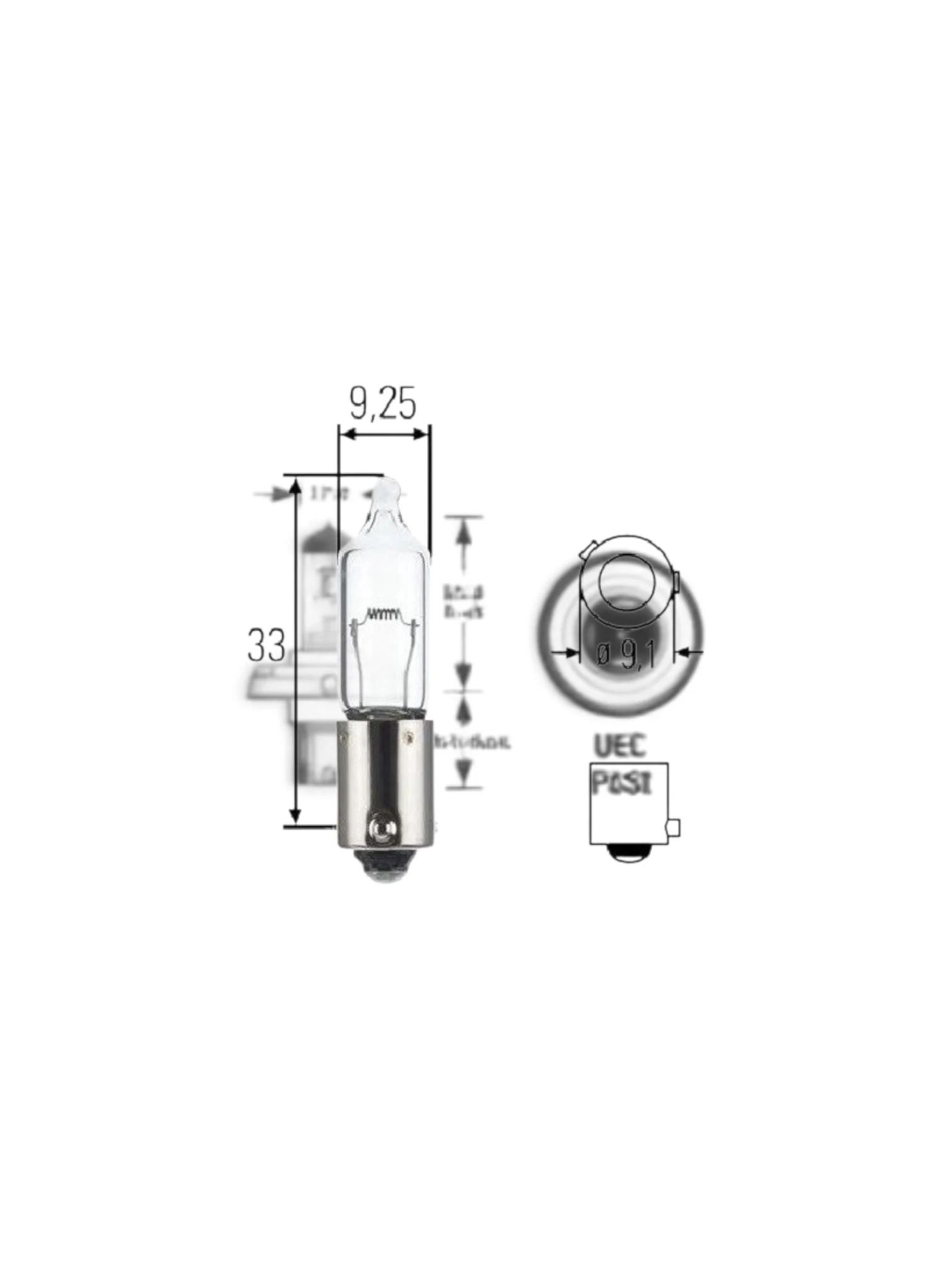 Bec H21 12V girofar, semnalizare BAY9s Vision 58850