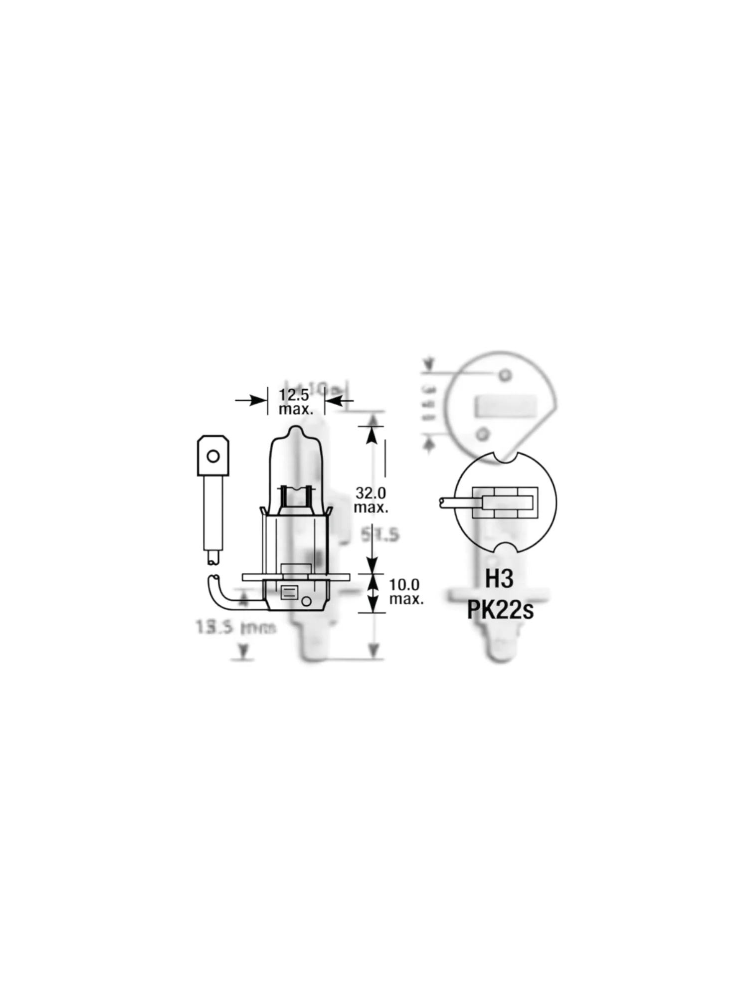 Bec H3 24V, 70W, L01659 Trifa