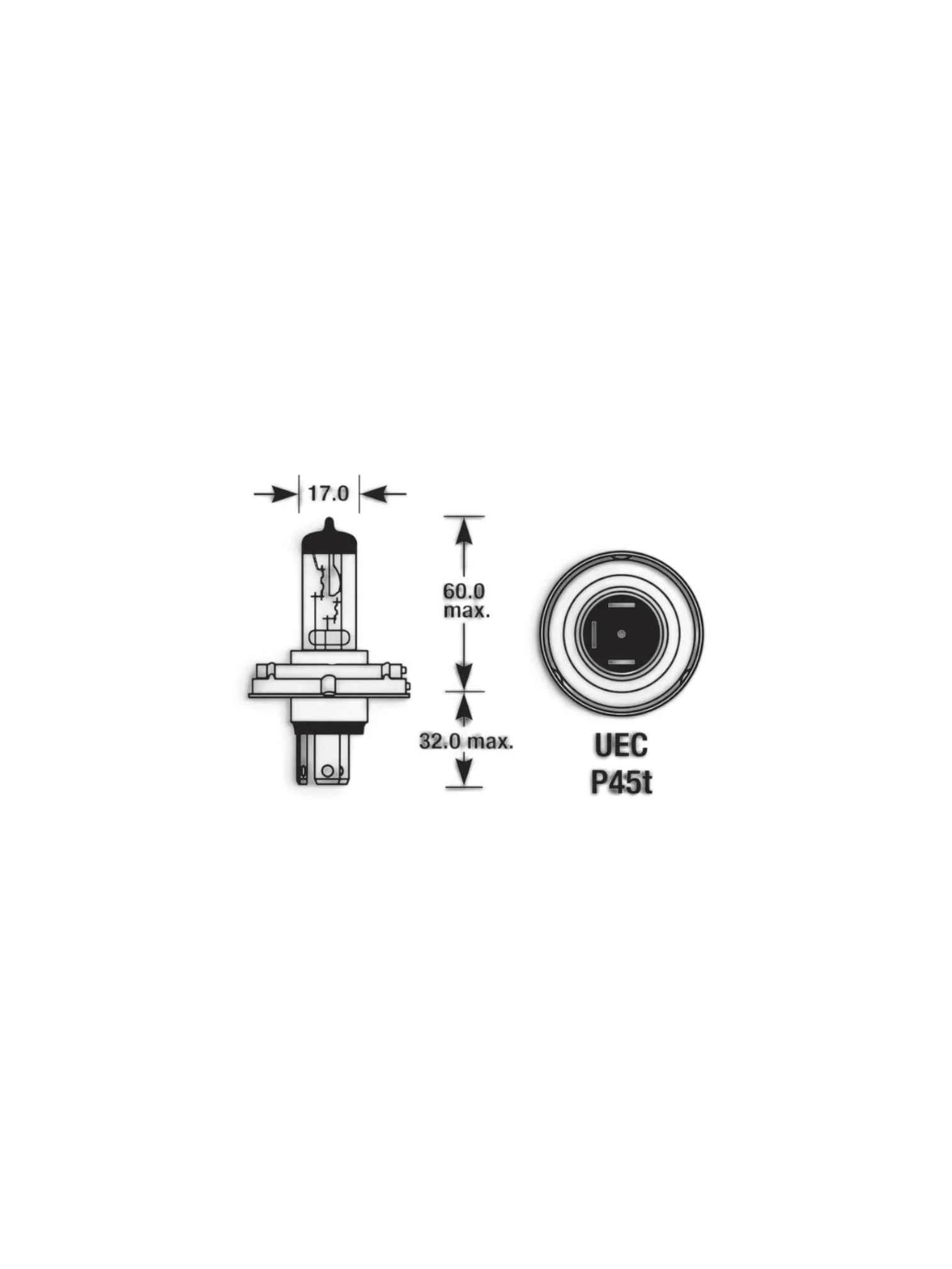 Bec H4 24V, 75/70W, P45, 1406 Sumex