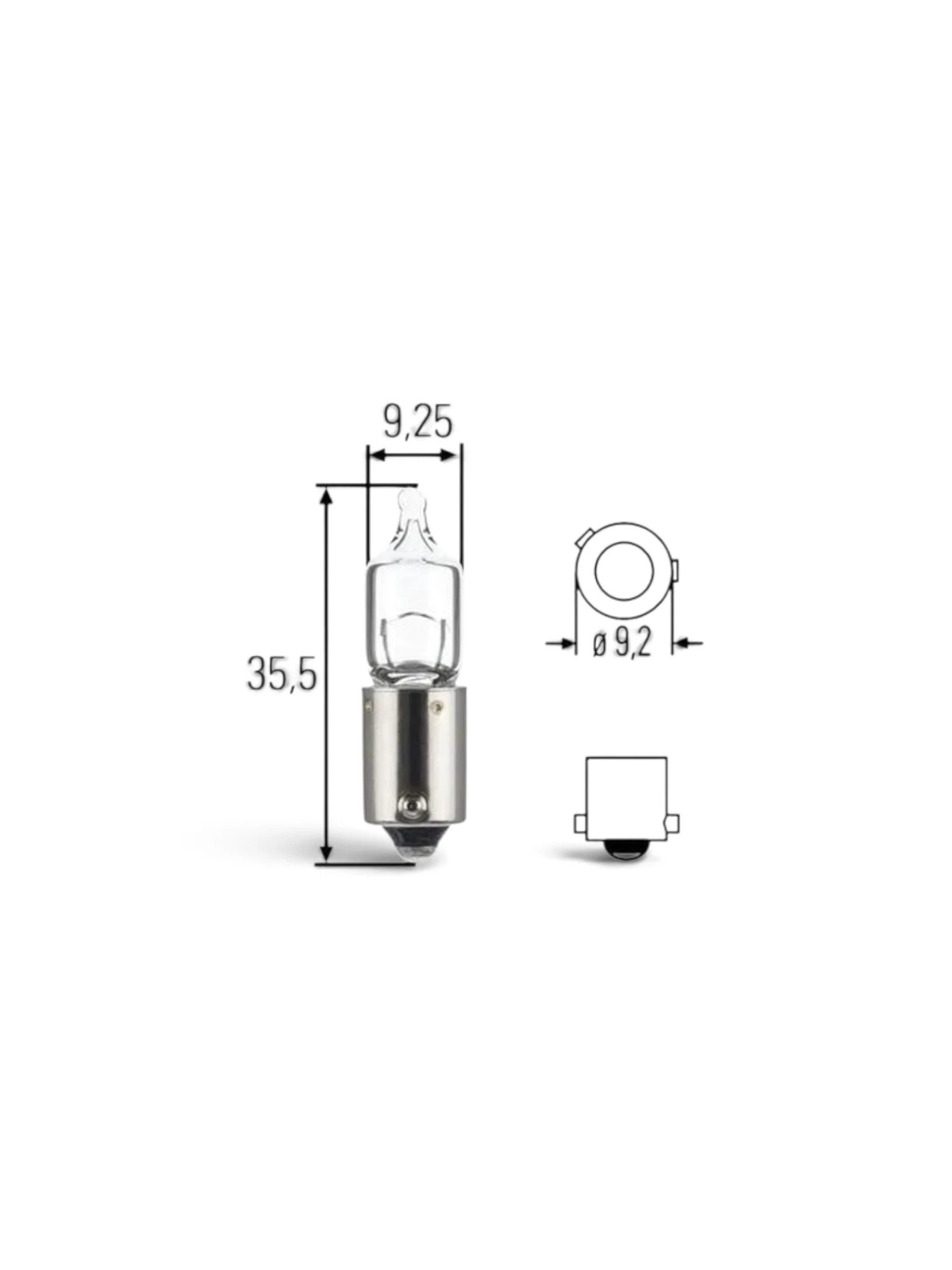 Bec H6W 12V pozitie, semnalizare Bax9s 8GH 007 643-121/314572 Hella