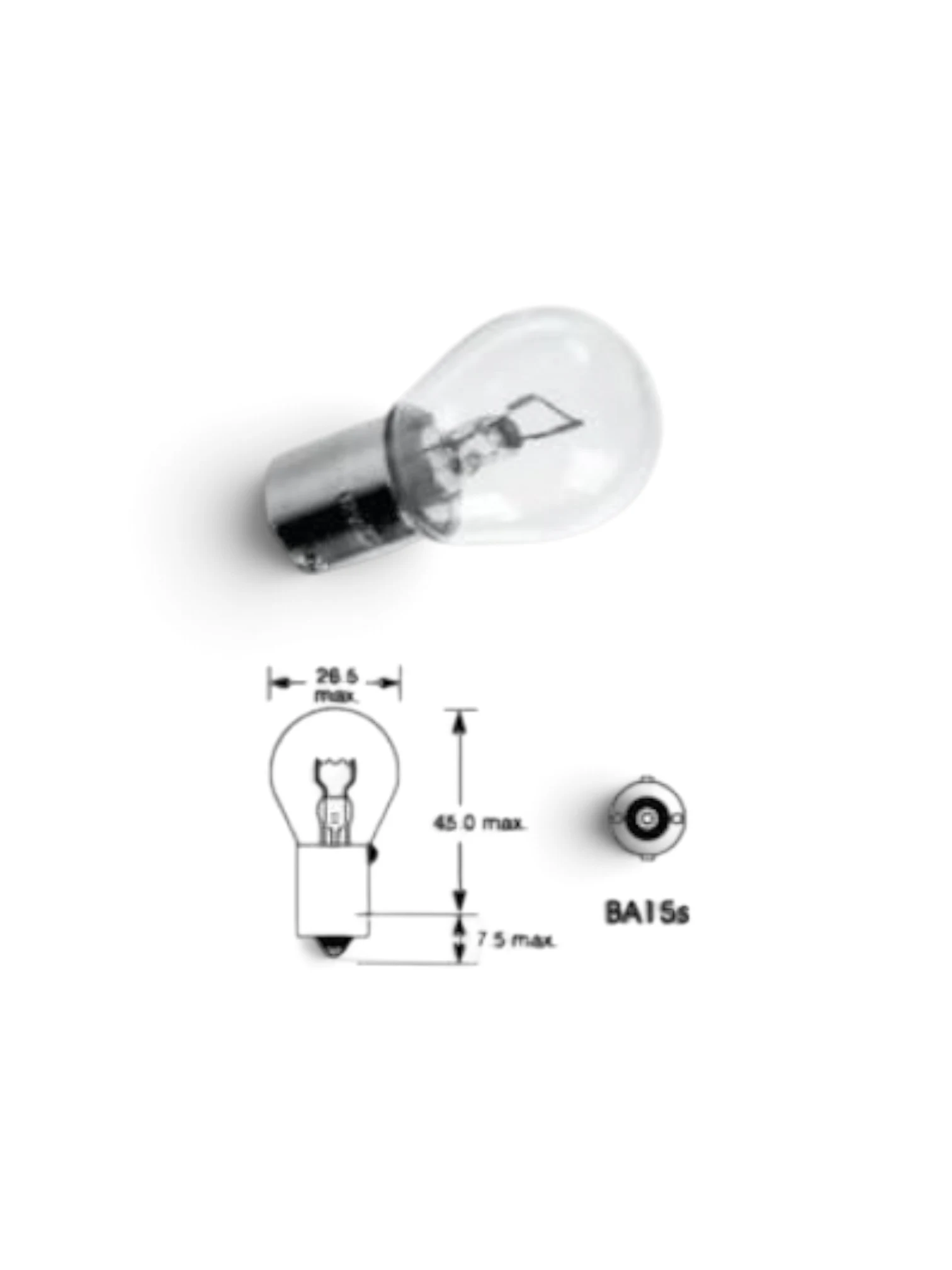 Bec semnalizare 12V/21W P21W BA15S 4823 Vecta