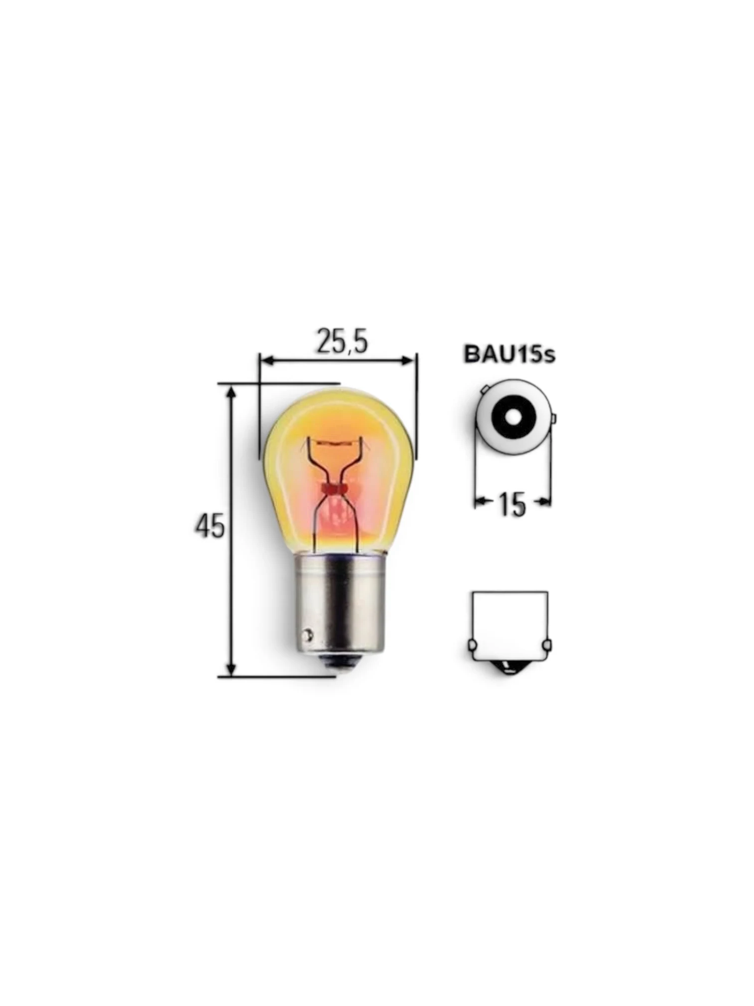 Bec semnalizare 12V/21W PY21W BAU15S galben 4830 Vecta