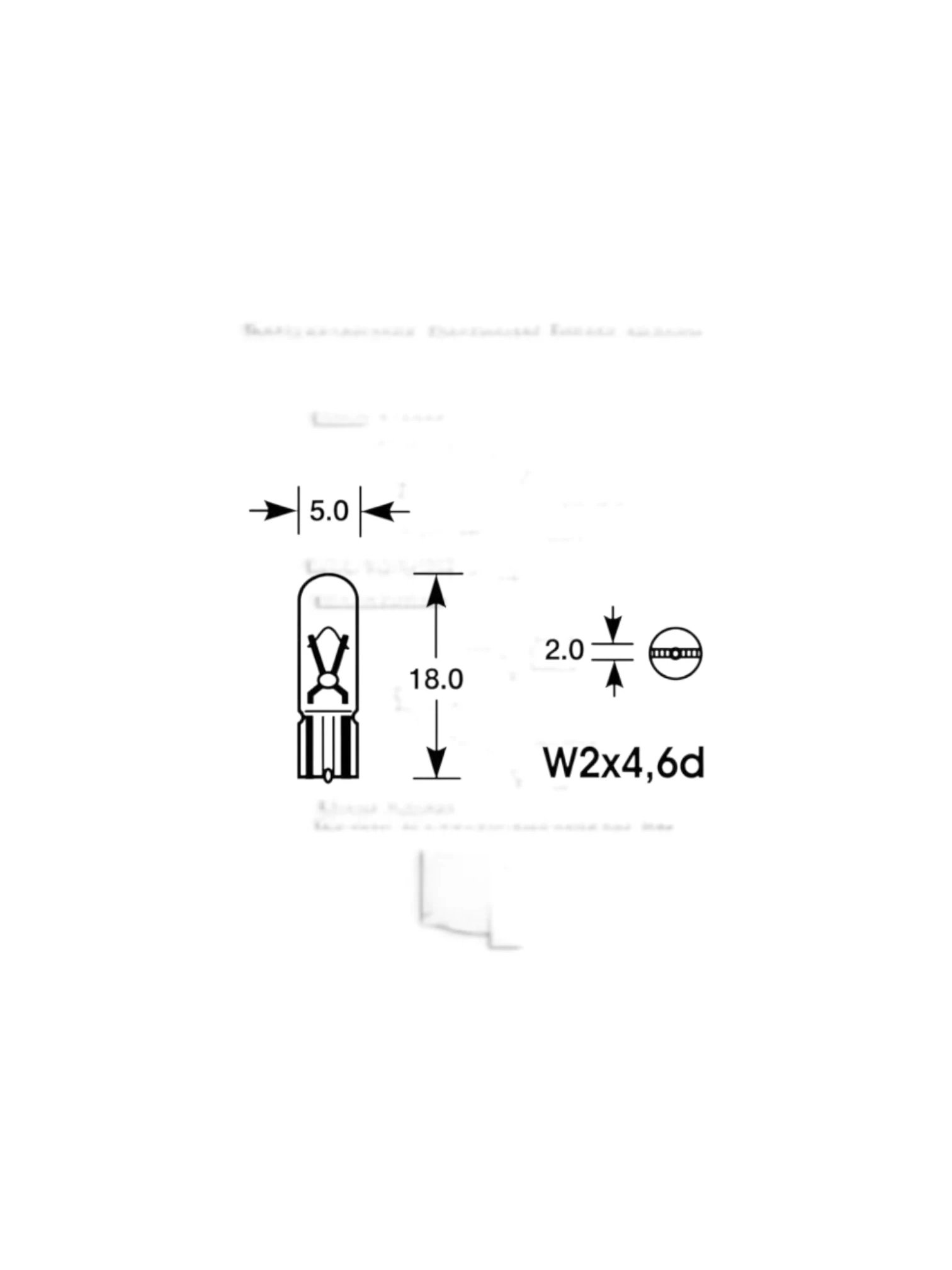 Bec soclu sticla fara dulie 24V/1.2W W1.2W - T5 AS/BK80100