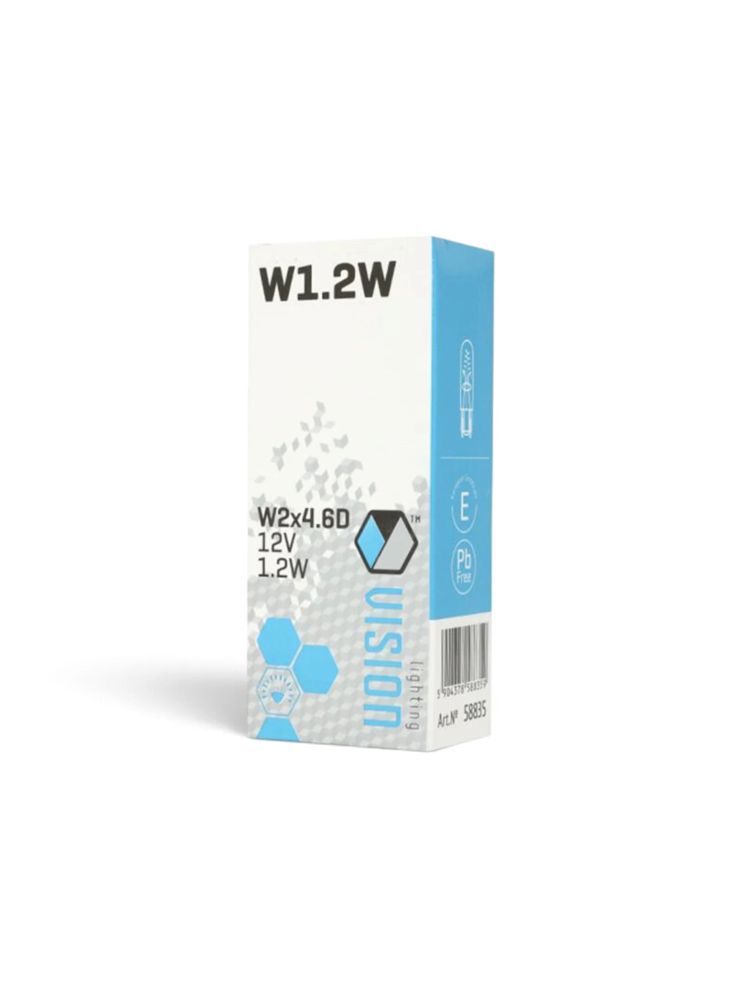 Bec soclu sticla, fara dulie, W1.2W T5 12V 1.2W W2x4.6D, Vision 58835 Carmotion
