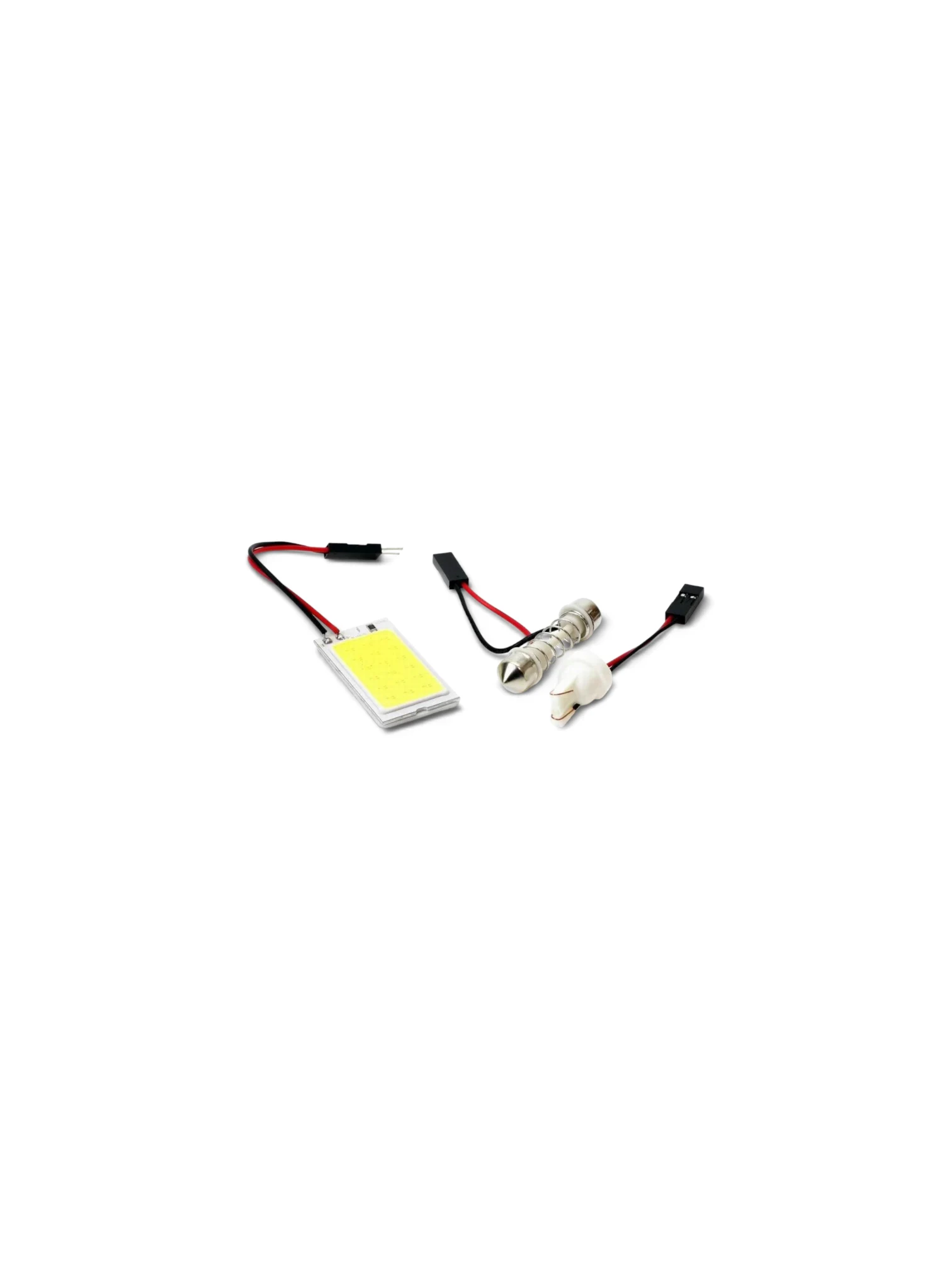 Bec T10, C5W, 18 LED-uri COB, 12V, 1W, cu adaptor T10 si sofite Vertex, 01621 Amio