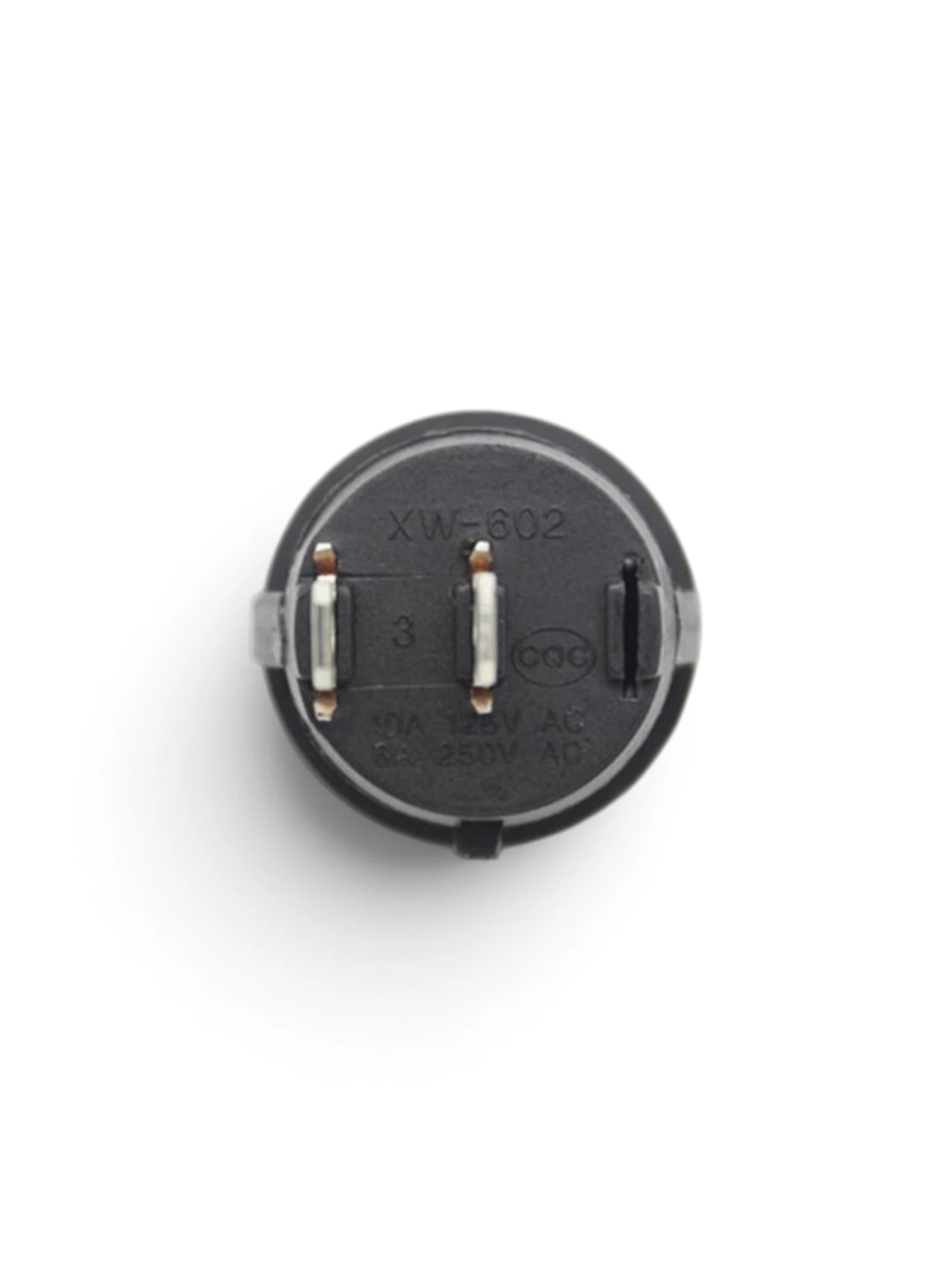 Buton basculant ON/OFF -2faze O/I -negru, rotund XW602-AB1