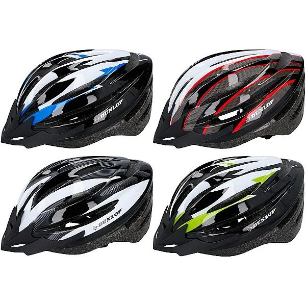 Casca bicicleta marime L 56-61cm unisex alb-negru Dunlop