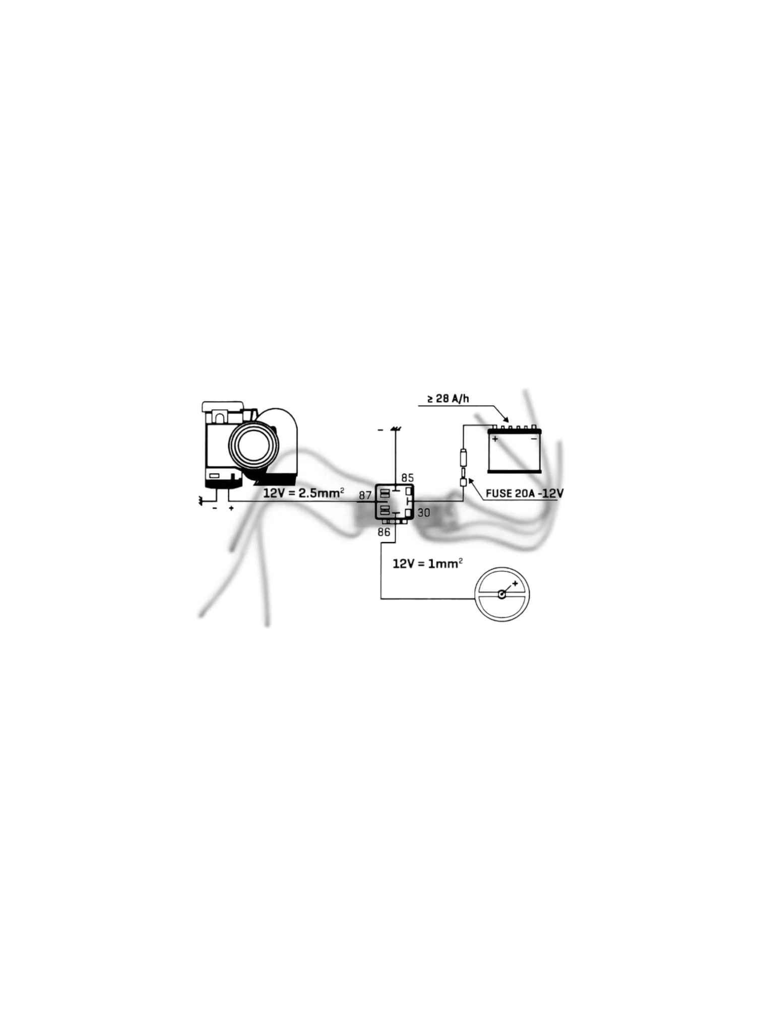 Claxon 12V, tip melc, cu compresor, 139dB, rosu, 58103 Carmotion