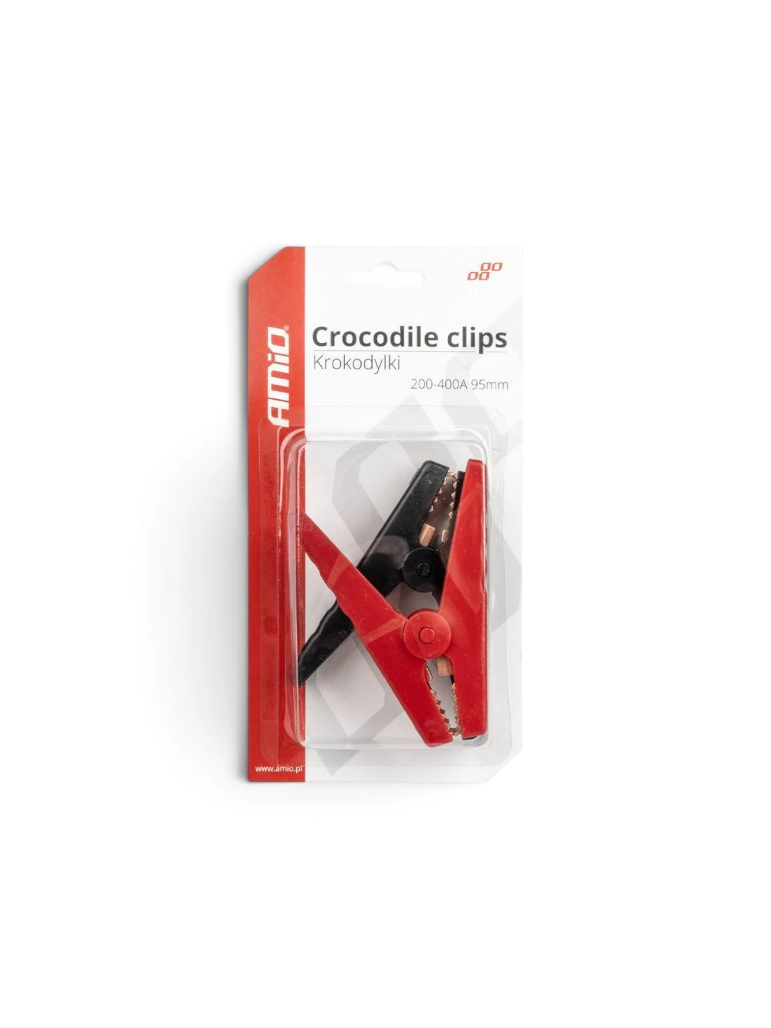 Cleste cablu curent, 9.5cm, 400A, tip crocodil, set 2 bucati, 03525 Amio