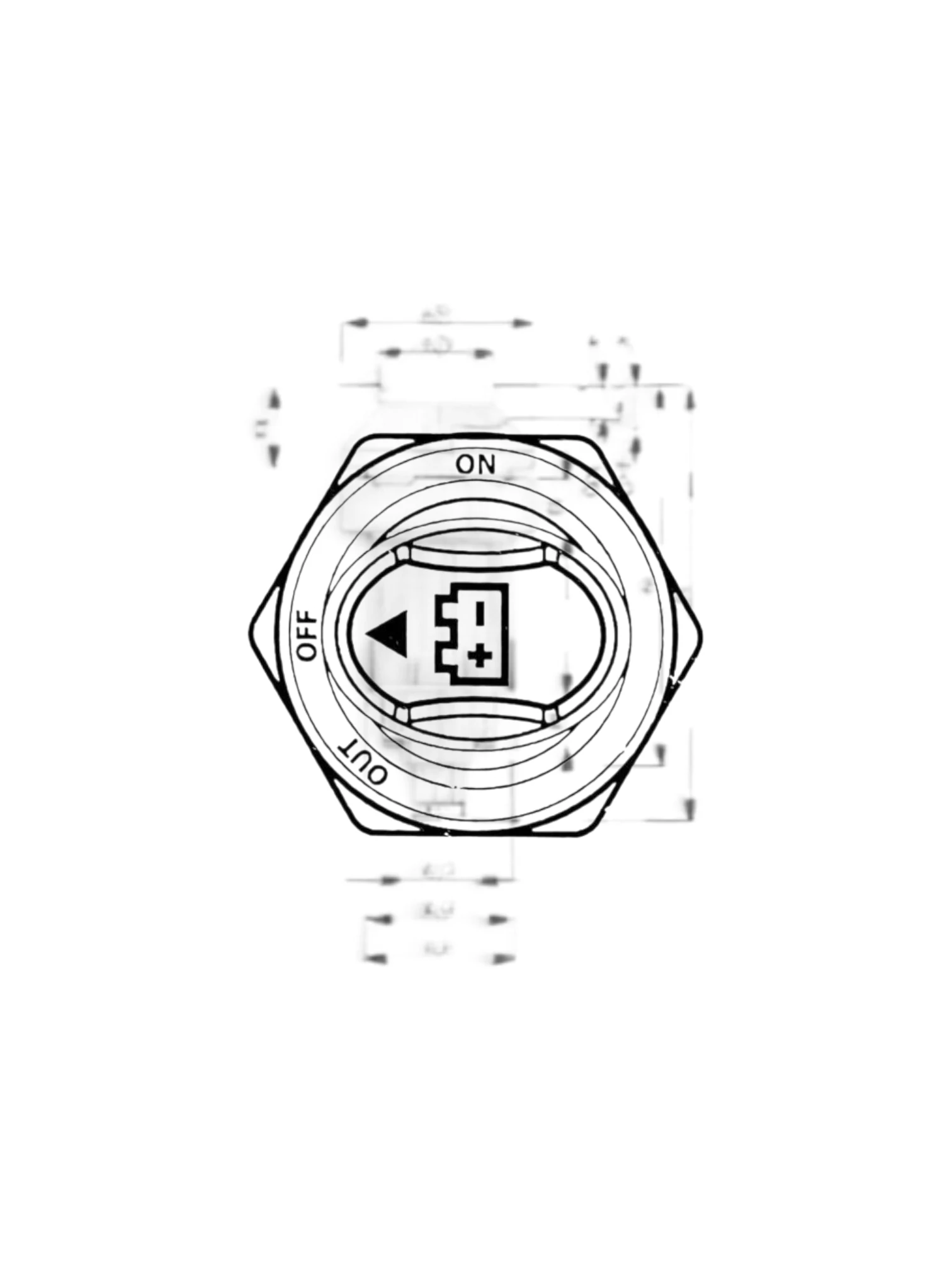 Contact general heblu 12-32V, 200A, u 3 pozitii, ON-OFF-OUT, On/Off/Out, fi38mm, 83024 Carmotion