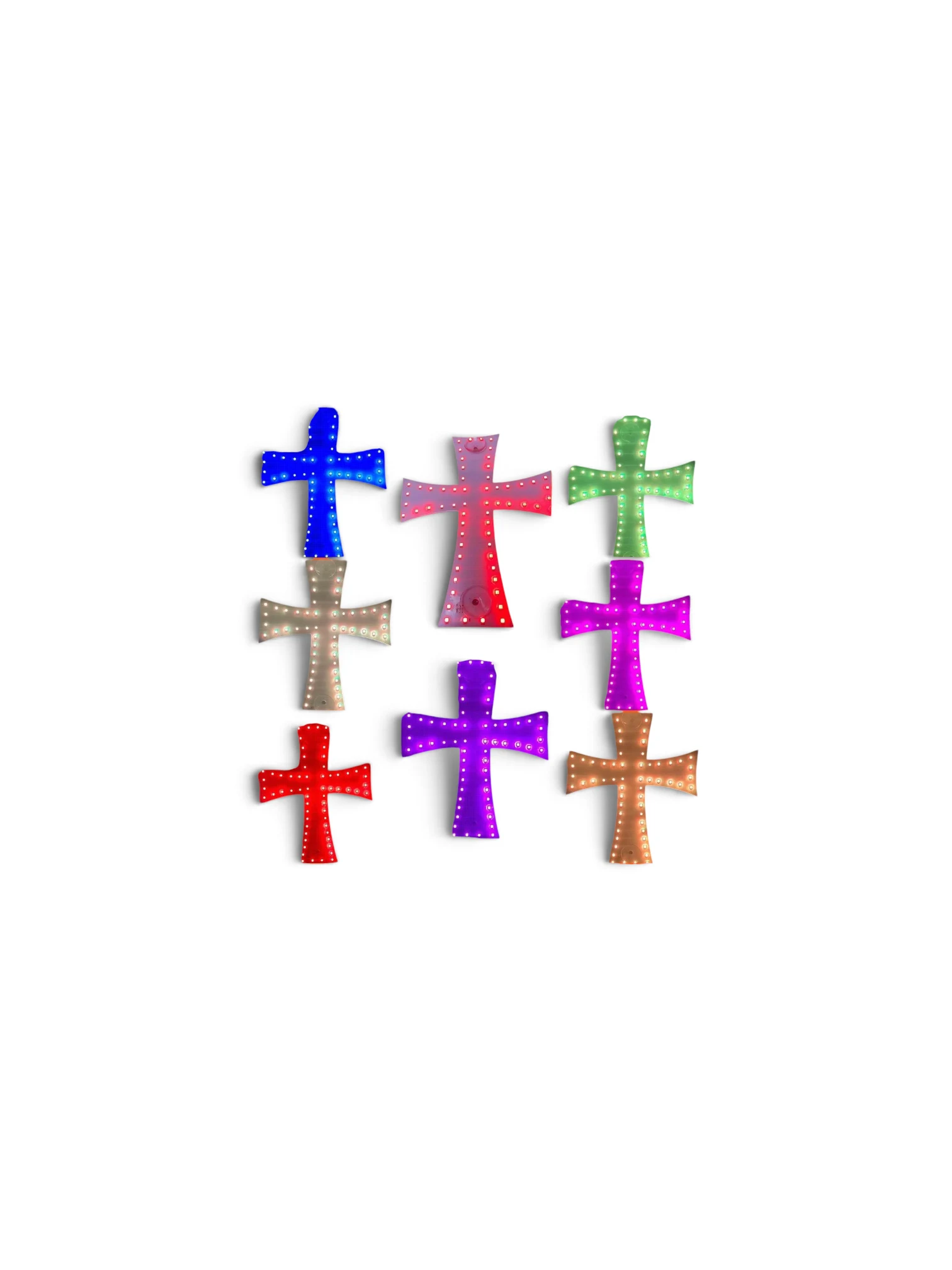 Cruce luminoasa multicolora, RGB, cu 81led, ventuza, 12-24v, Cross HAL476