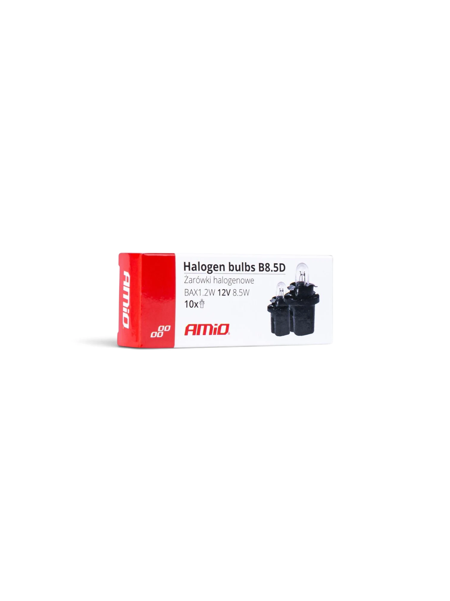 Cutie 10 becuri bord dulie plastic 12V/1.2W, B8.5d, Amio 03371