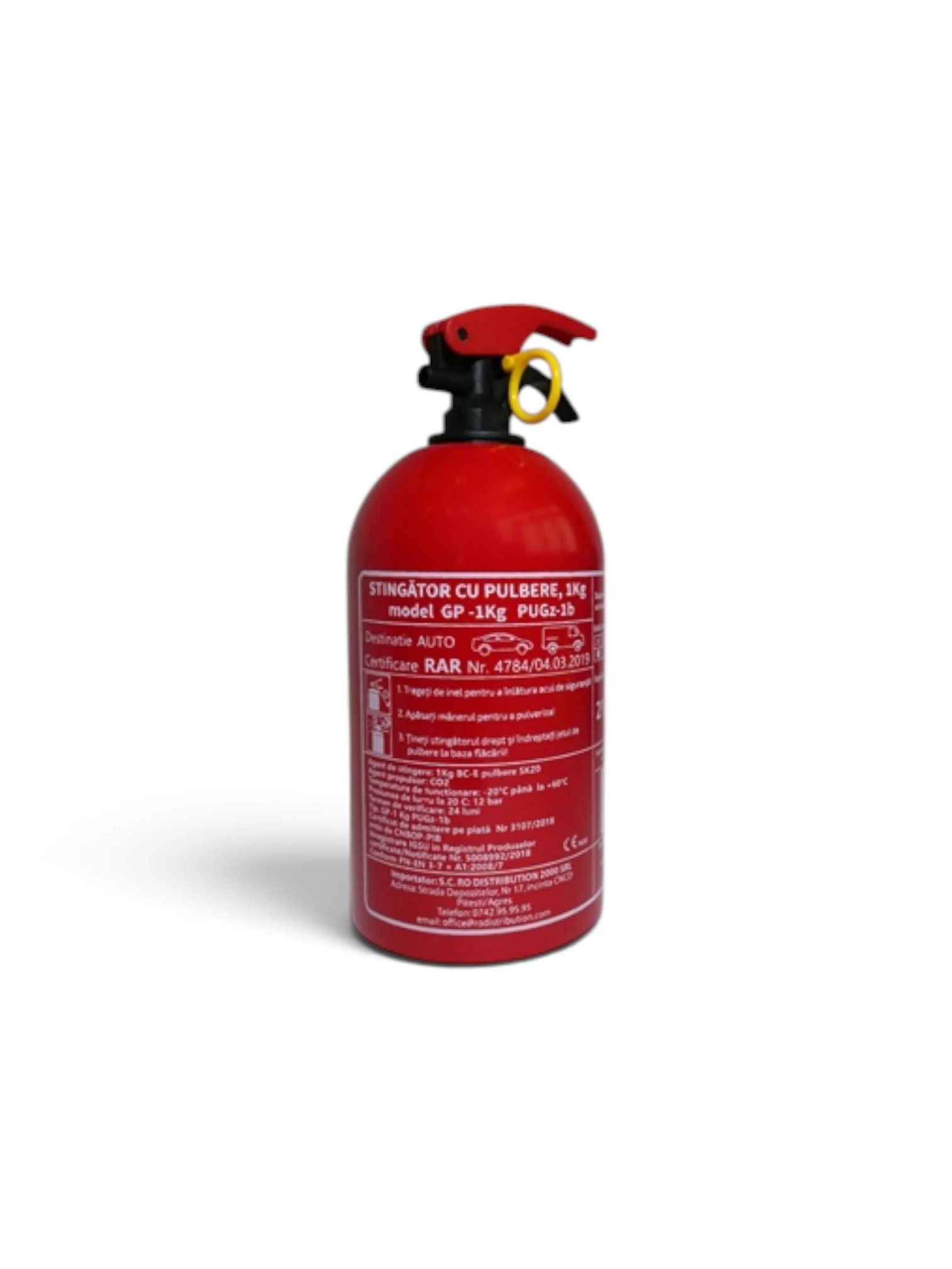 EXTINCTORP1 Extinctor Tip P1 Cu Pulbere Fara Manometru 1KG