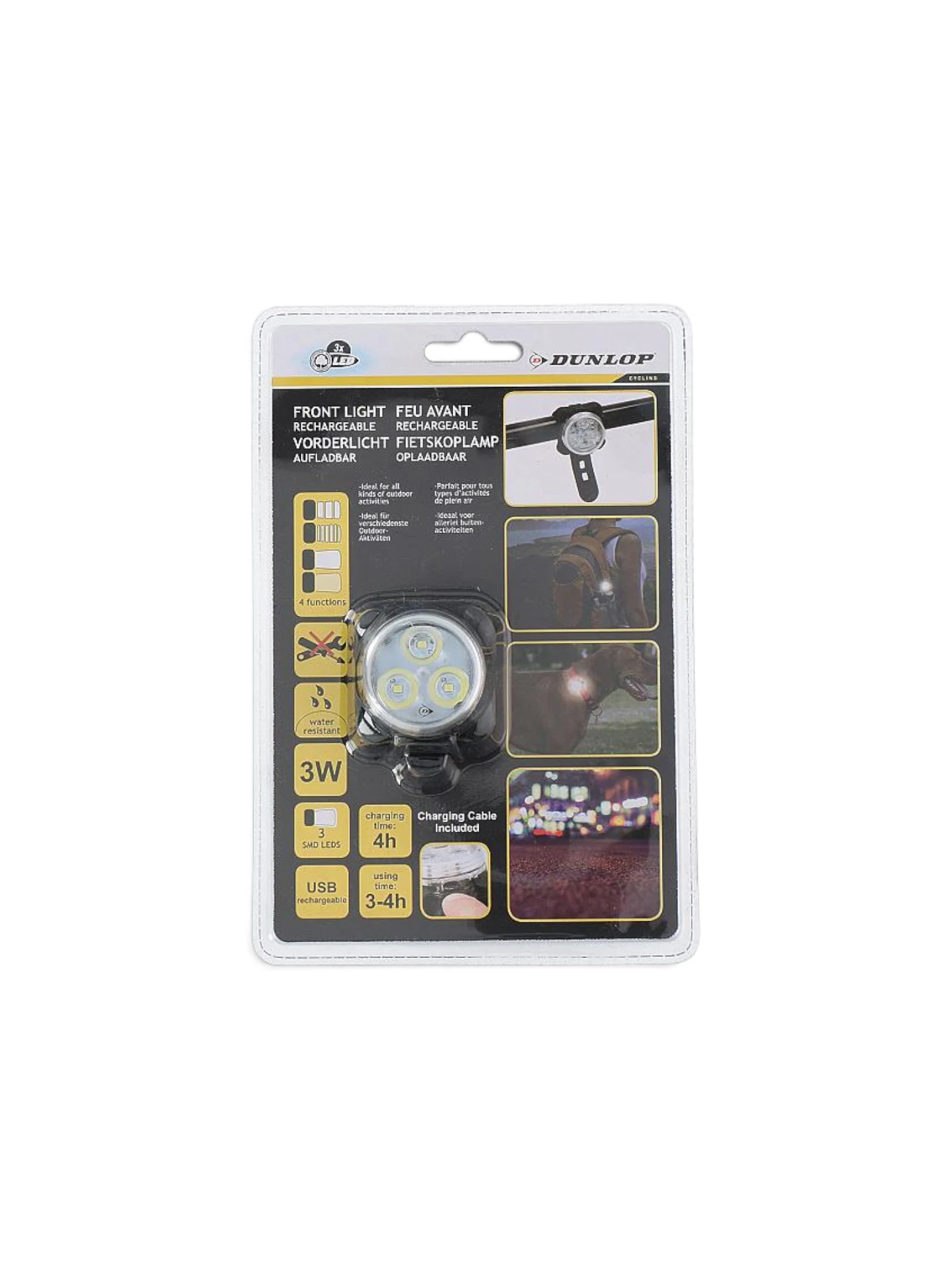 Far 3W 3.7V reincarcabil cu LED - Dunlop