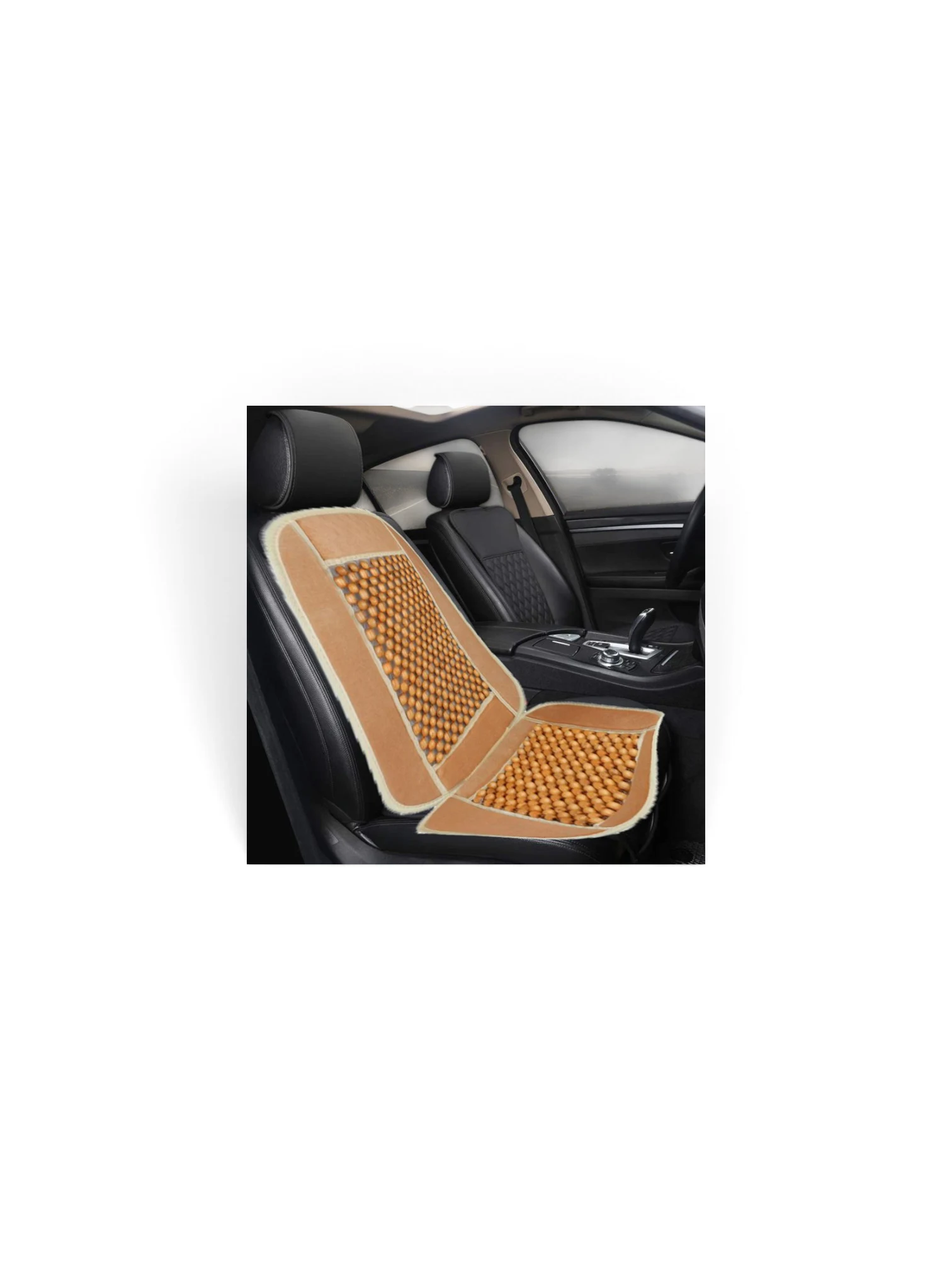 Husa scaun cu bile si velur bej 86236 Carmotion