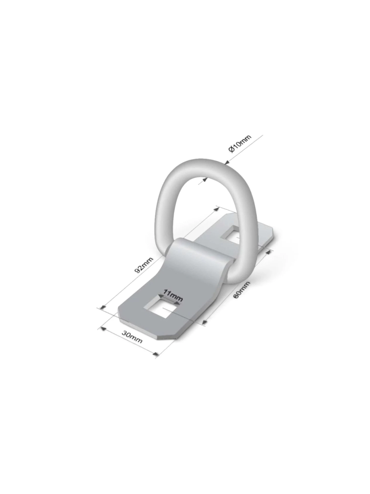 Inel ancorare podea fi10, L 92mm, max 2000kg, Solus UML