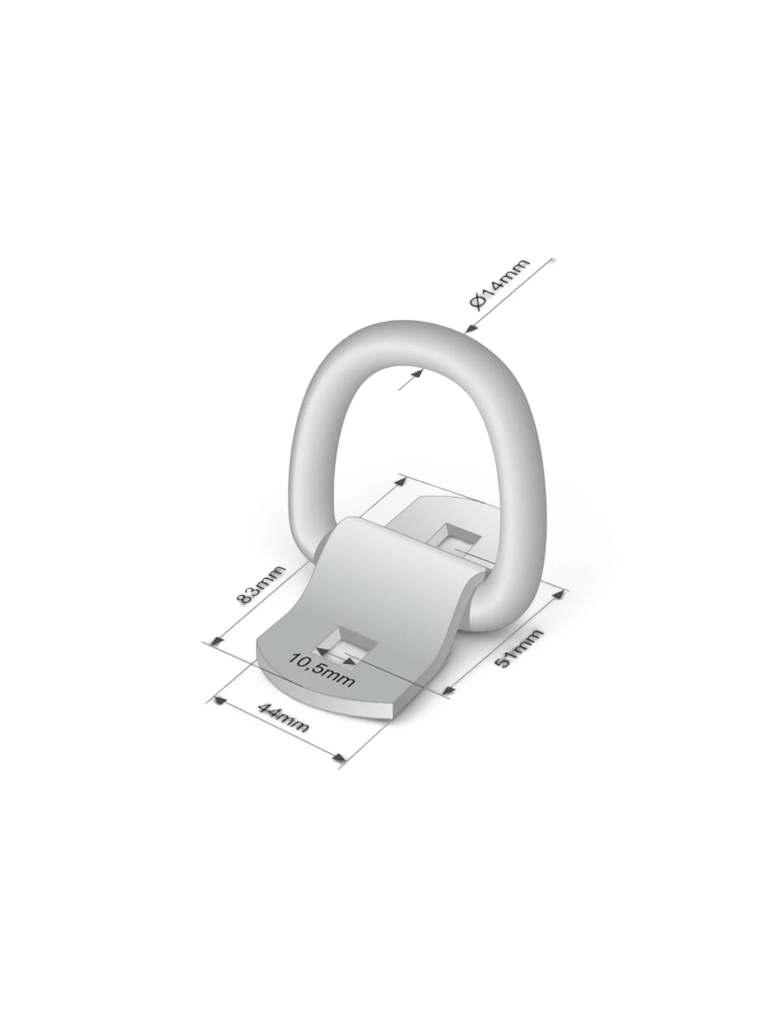 Inel ancorare podea fi14, L83x44mm, 4000kg Solus UPD