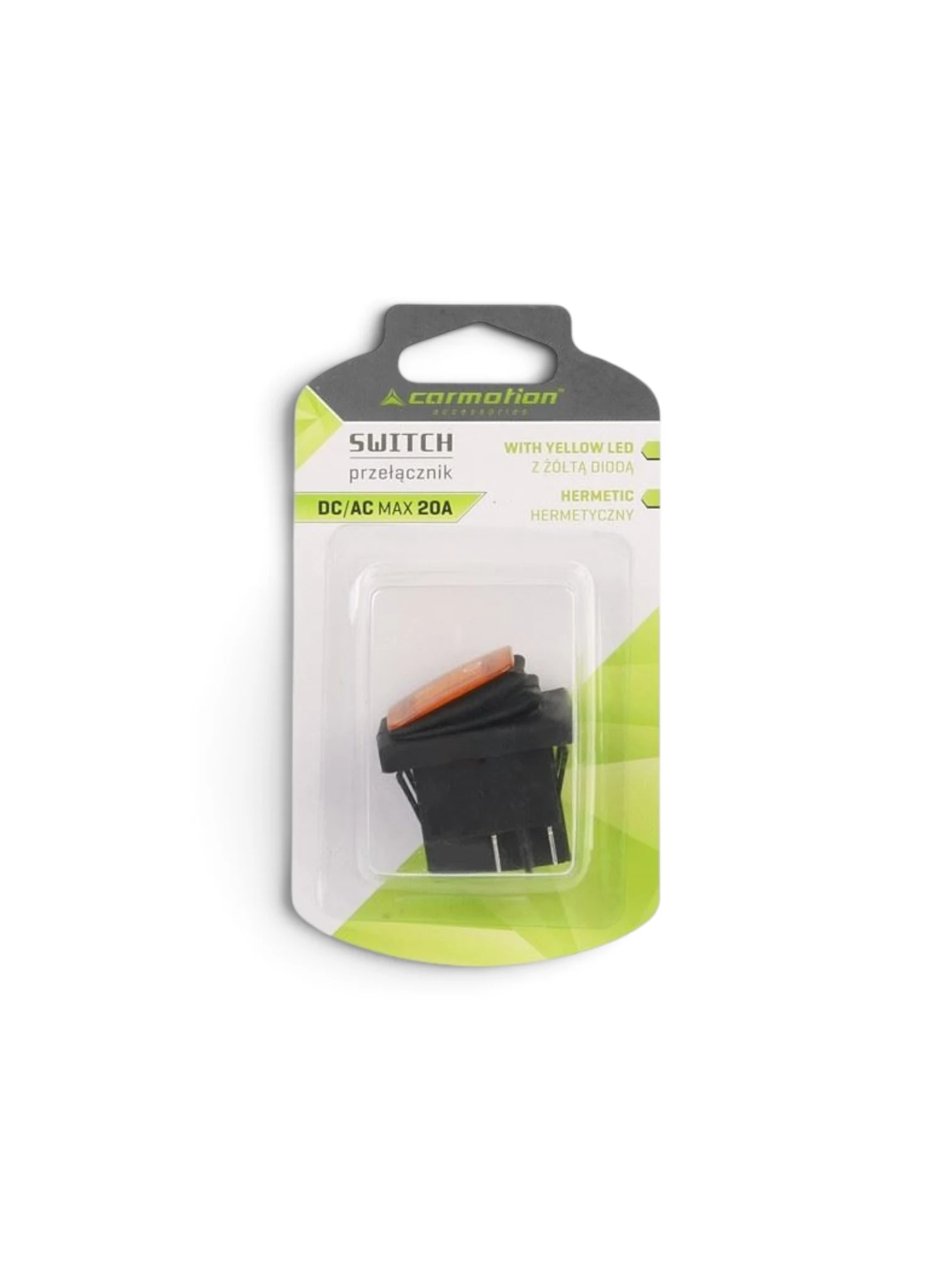 Intrerupator ON/OFF, LED portocaliu, ermetic, 86543 Carmotion