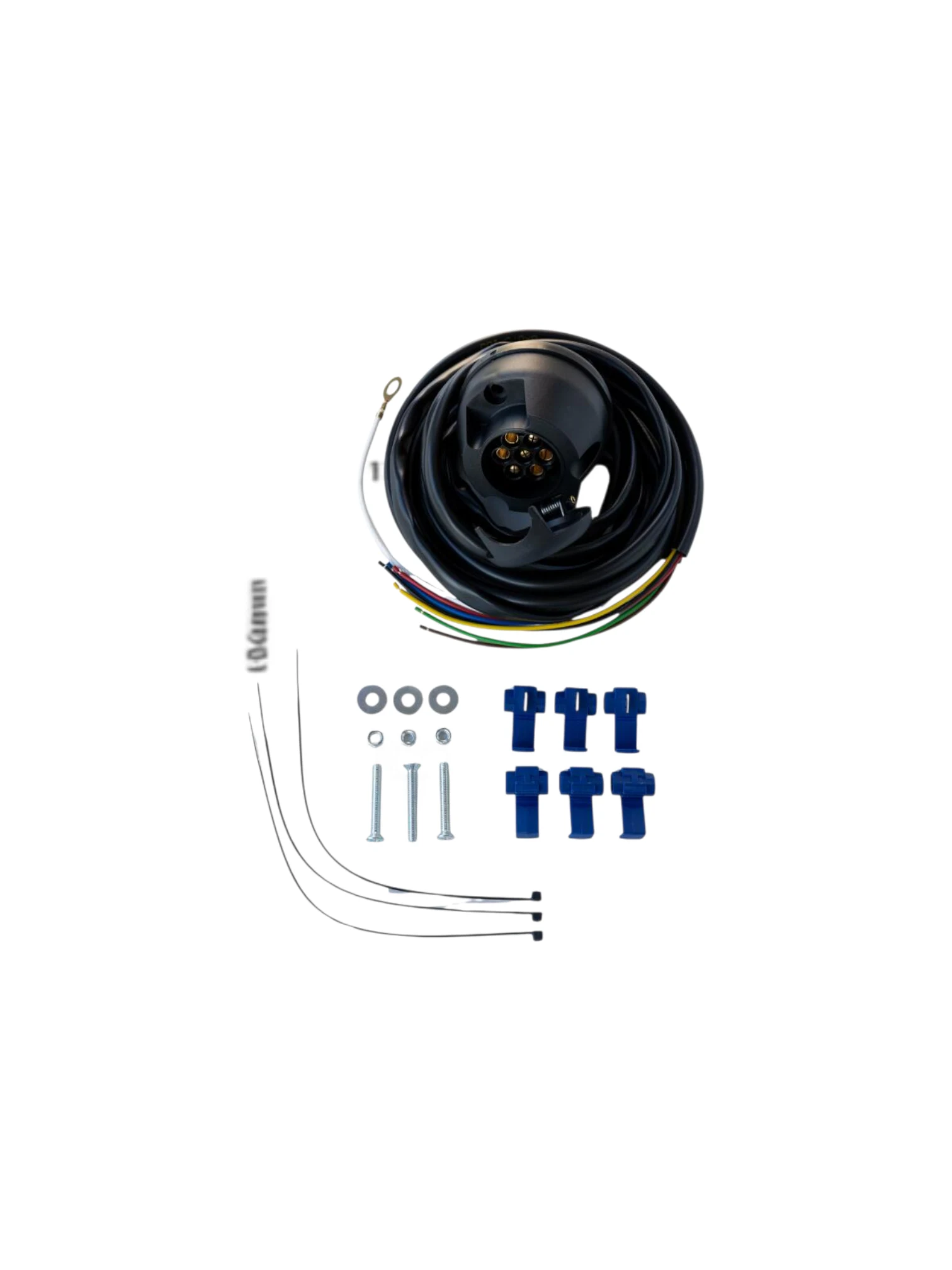 Kit priza carlig remorcare, cu 7pini, 12v, cu 2 cabluri 1.5m cu 3 si 4 fire, kit instalatie electrica carlig remorca 60019980