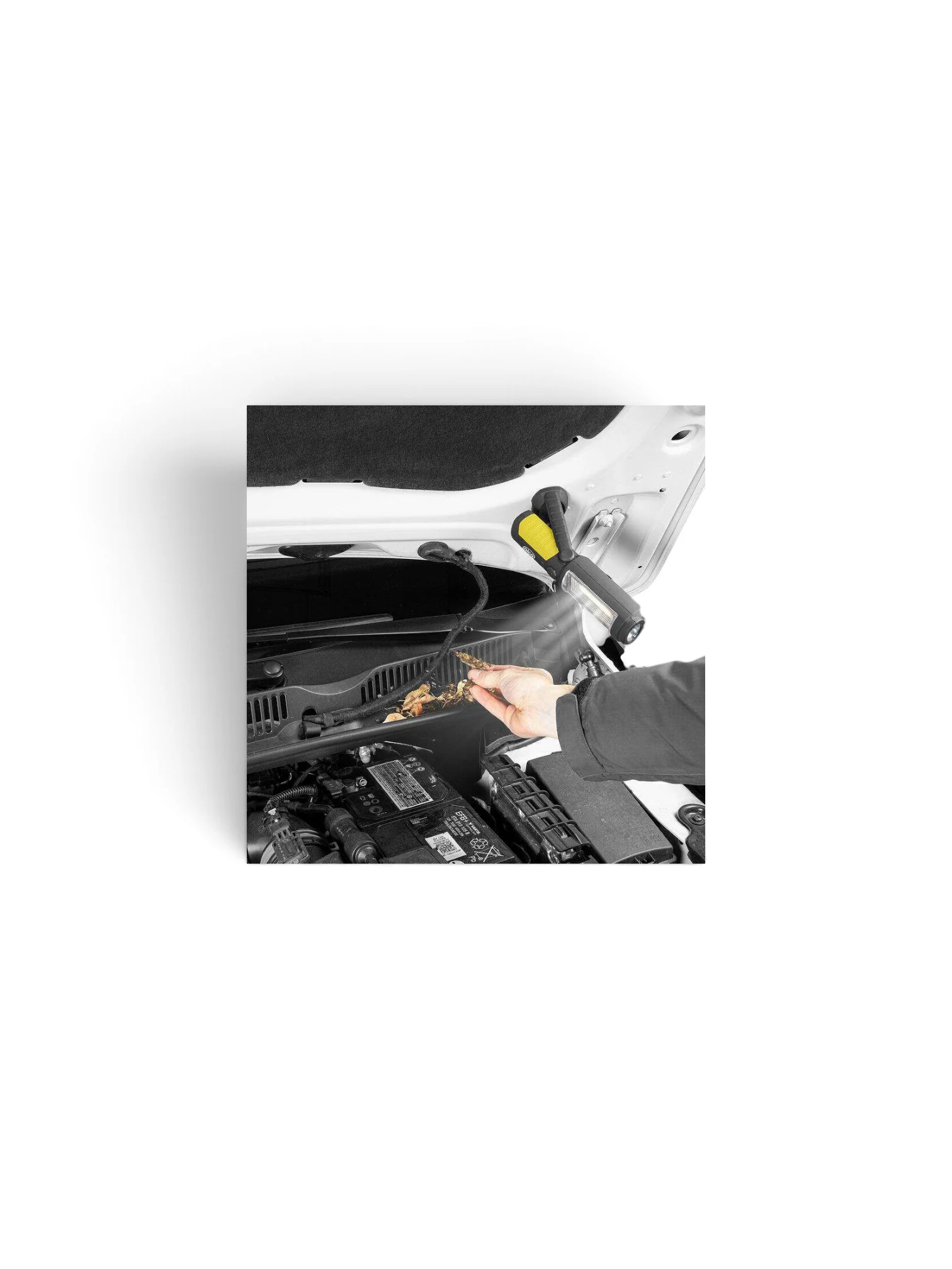 Lanterna lucru LED COB, cu magnet si carlig, 220lm, cu baterie, 580.40 Alca