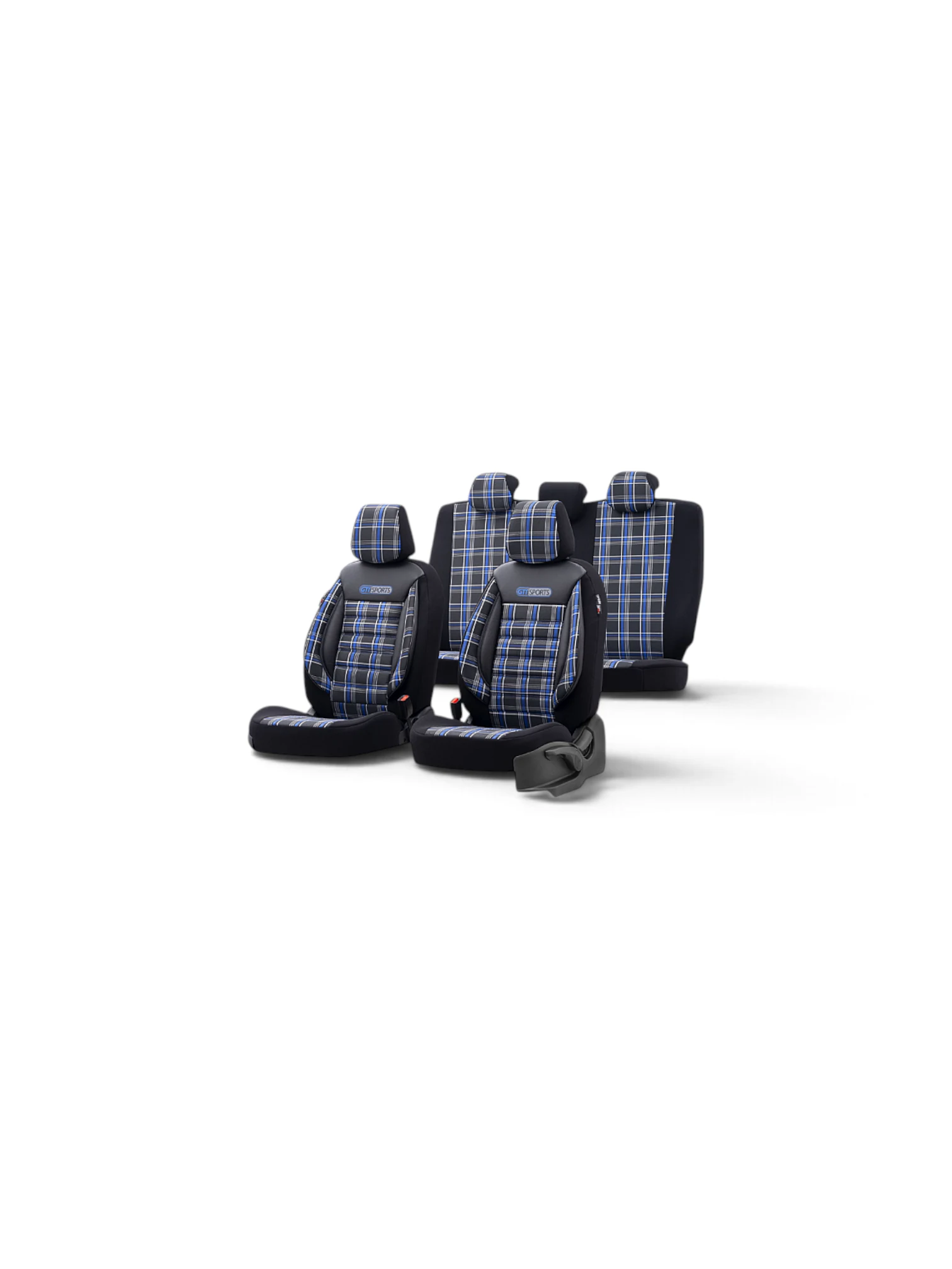 OTOM SET HUSE SCAUN GTI803 SPORT NEGRU / ALBASTRU
