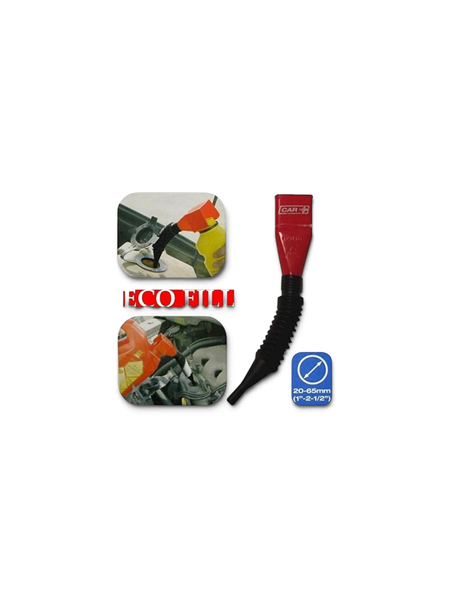 Palnie flexibila cu adaptor turnare din sticla, ECOFILL, FILLEXP Car+