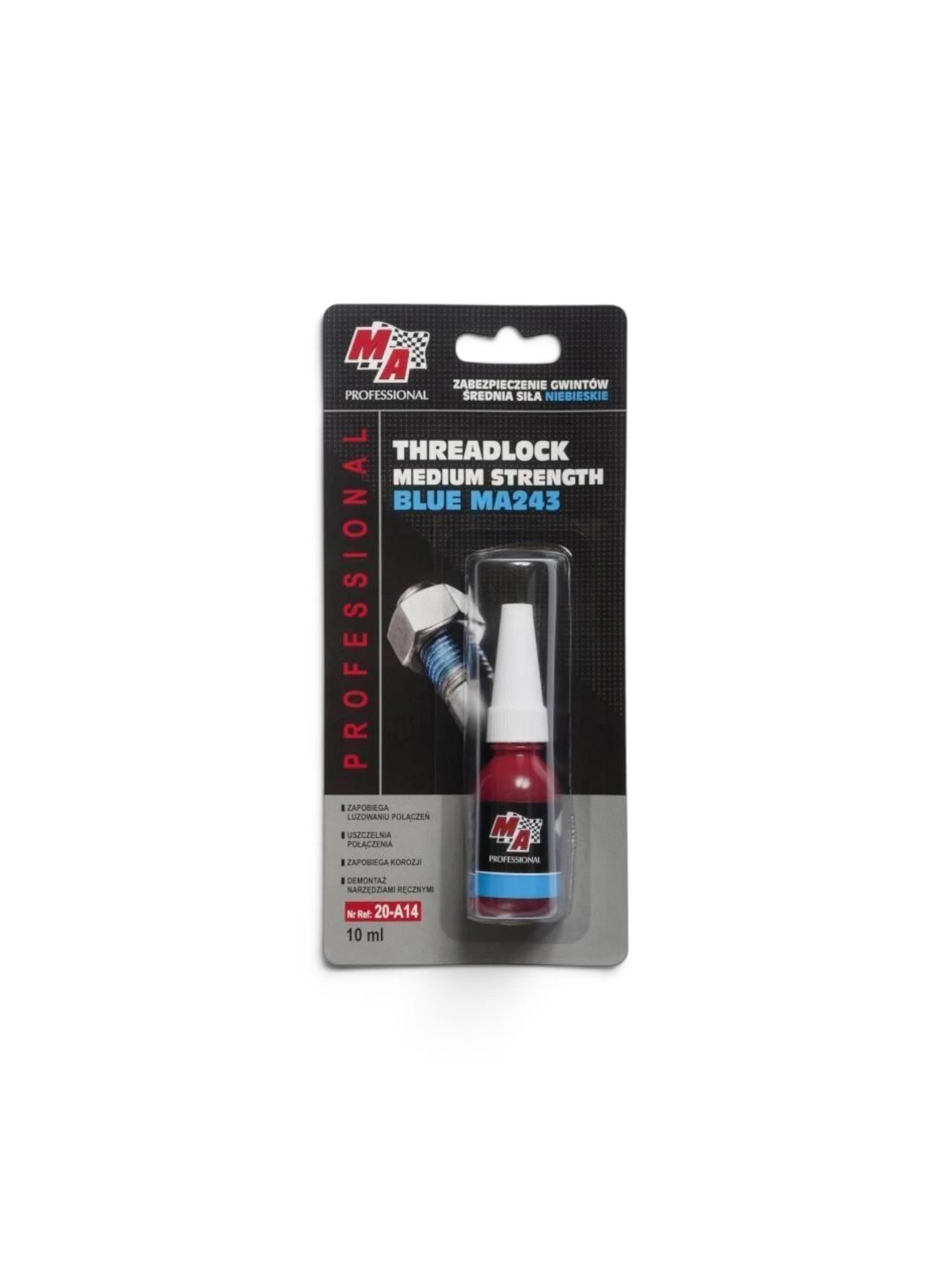 Pasta blocat suruburi, mediu, albastra, 10ml 20-A14 Moje Auto