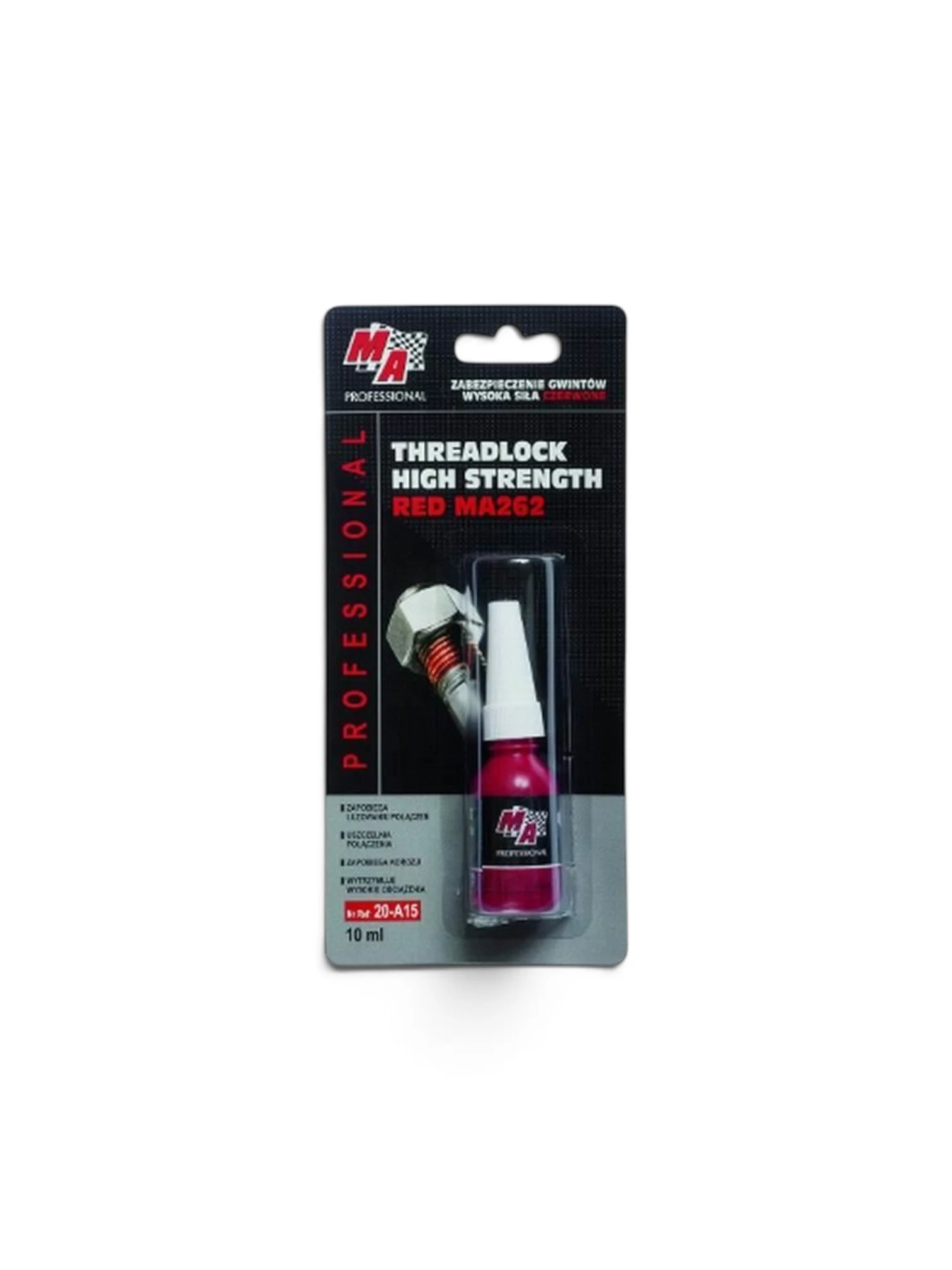 Pasta blocat suruburi, mediu, rosie, 10ml 20-A15 Moje Auto