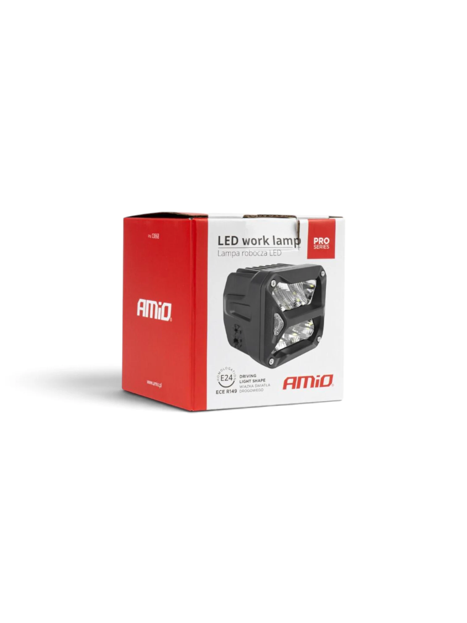 Proiector 107x108, faza lunga si pozitie alba, cu LED, 10-30V, 58W, 7200lm, 6000K, spot, Pro Series 03868 Amio