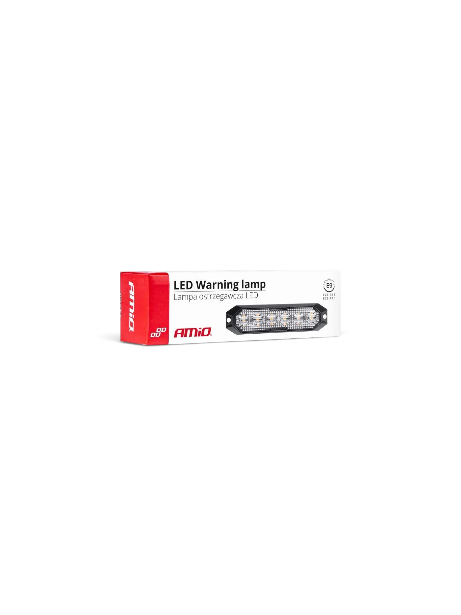 Proiector stroboscopic 6 LED-uri, 12-24V, 18W, galben, 129x30, Slim 03930 Amio