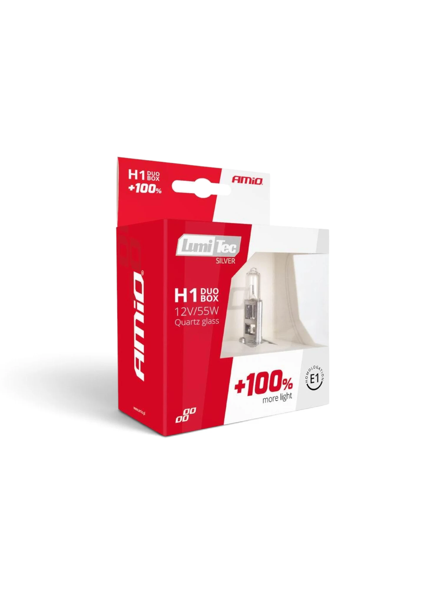 Set 2 becuri H1 12V/55W +100%, 5000k, Lumitec SILVER 01401 Amio