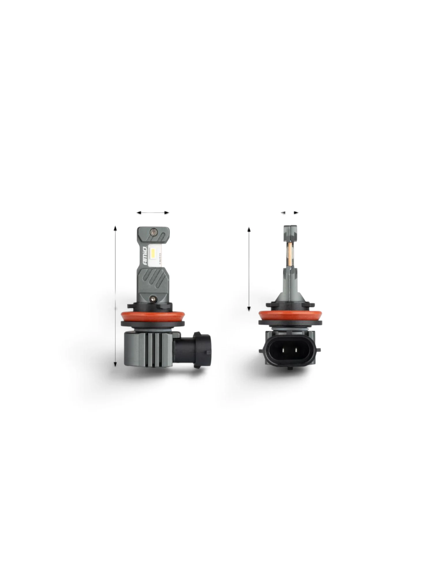 Set 2 Becuri LED H8, H9, H11, H16, 60W, 5600lm, Canbus 95%, 6000K Amio 04116