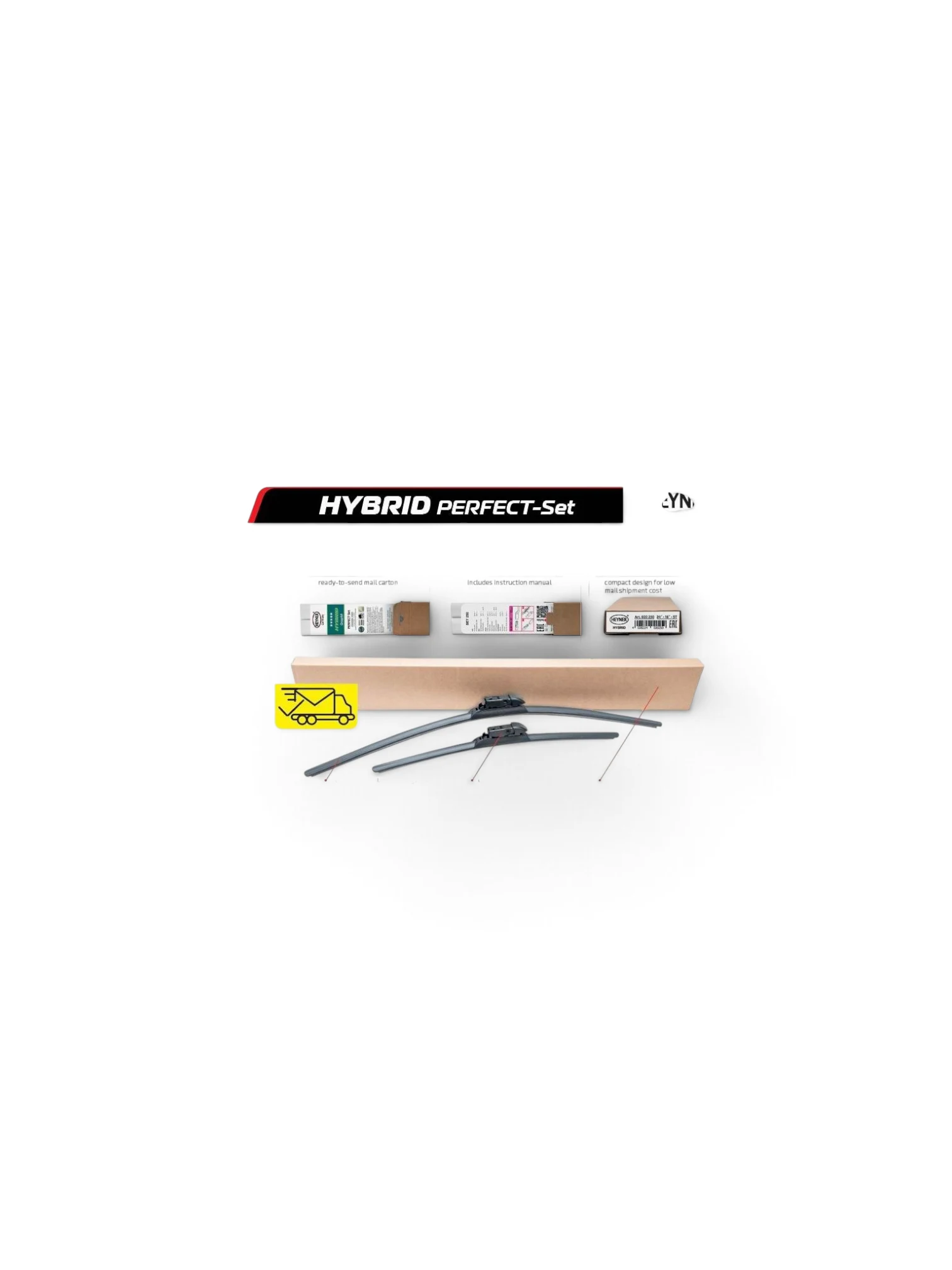 Set 2 stergatoare 24-19", 60-48cm, adaptor TL, Hybrid Perfect Fit Heyner W020240