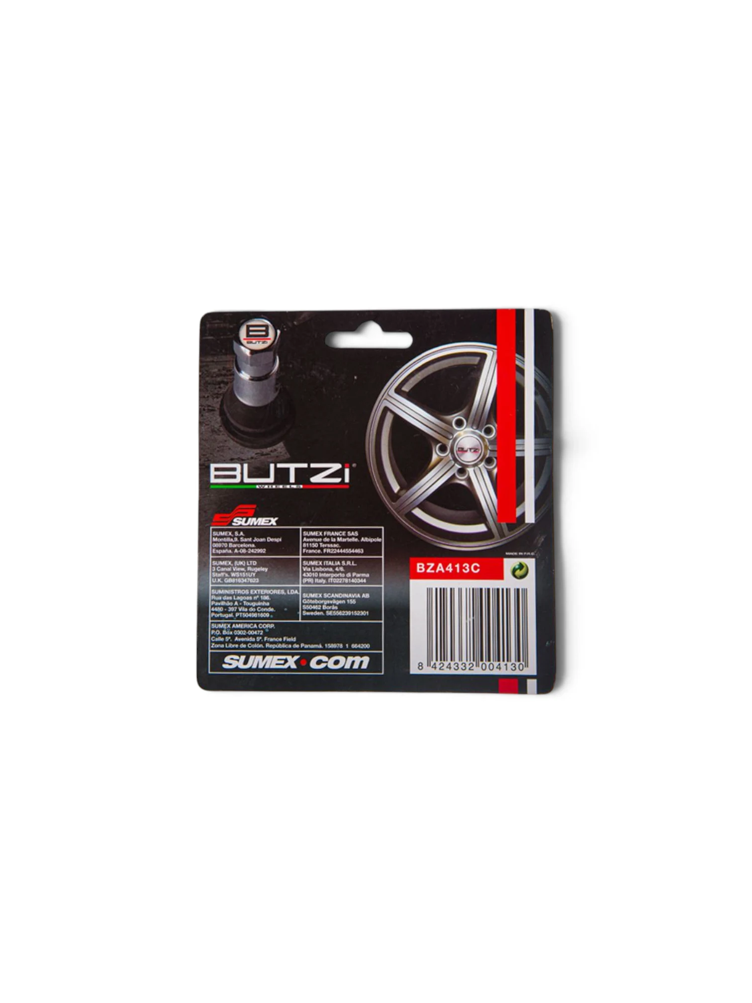 Set 4 valve turism tubeless TR413C, cromata, BZA413C BUTZI