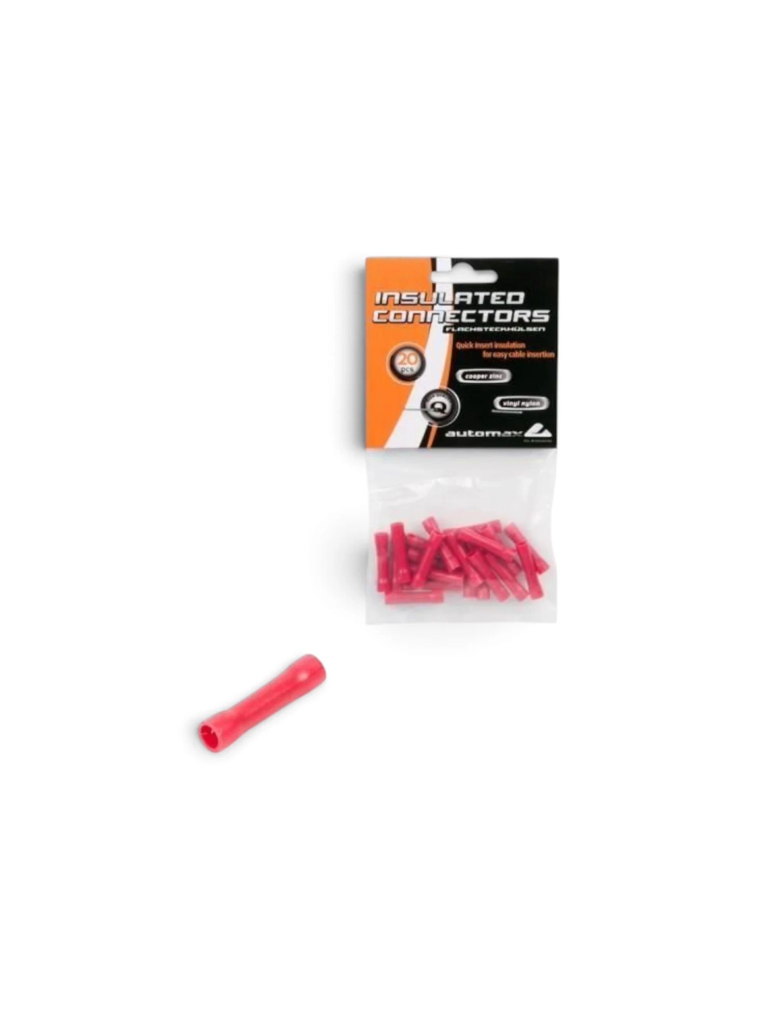 Set papuci electrici, mufa conector butt, fi max 1.5mm, 20 bucati, 0801 Automax