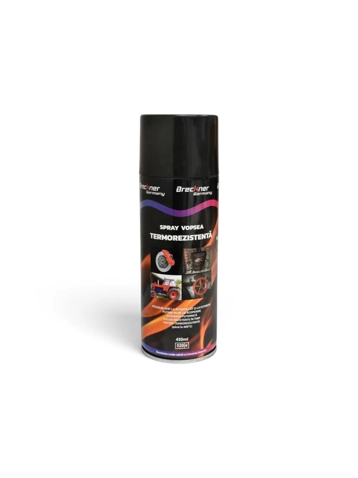 Spray vopsea temperaturi inalte, 450ml, Negru, termorezistenta, BK83114