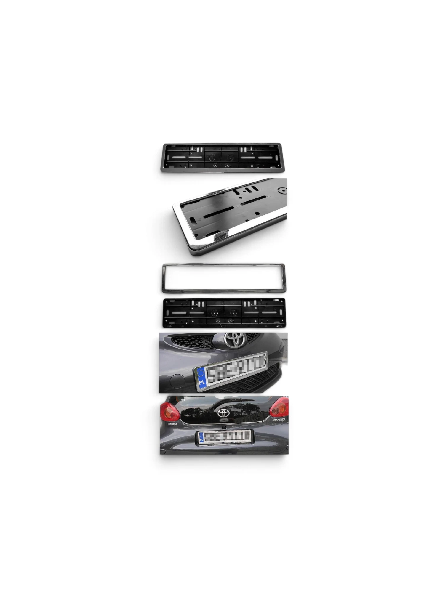 Suport numar rama metalica inox 0695 Automax