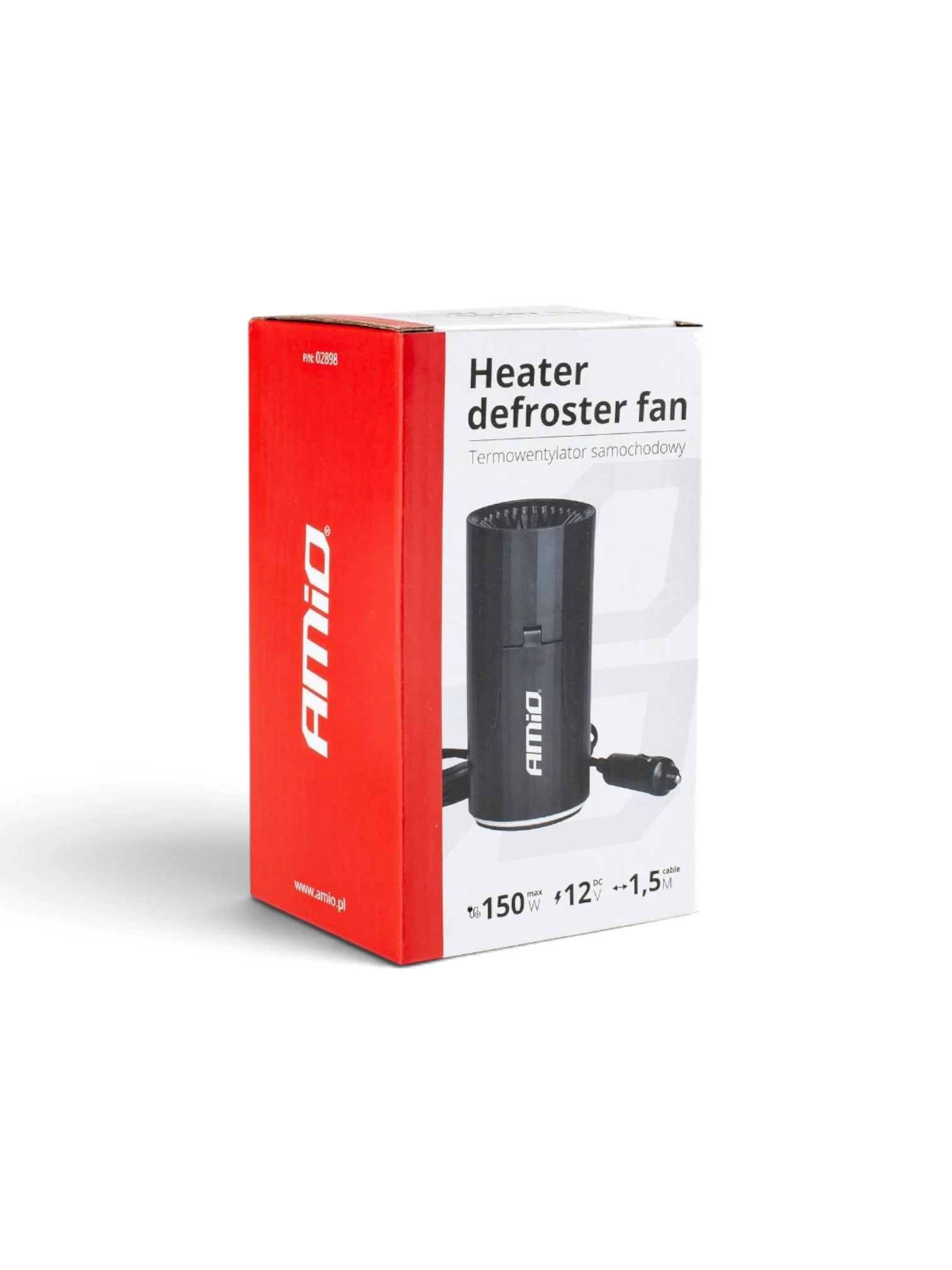 Ventilator 12V, 2 in 1, aeroterma dezghetare parbriz, tip feon, rotund 150W 02898 Amio