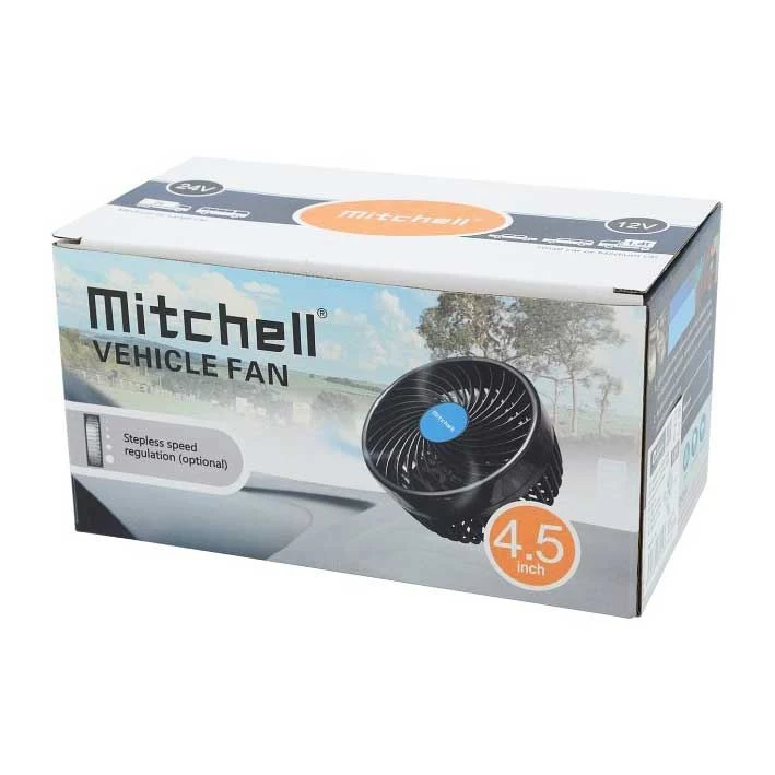 Ventilator 12V, fi15cm, 2 viteze, prindere ventuza, 61008 CarCo