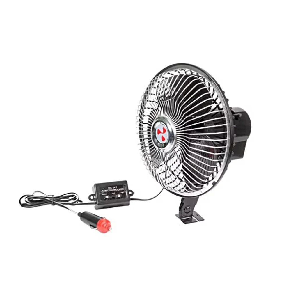 Ventilator 24V, fi17cm, metalic, prindere clema, cu intrerupator 6" AutoMax 1983